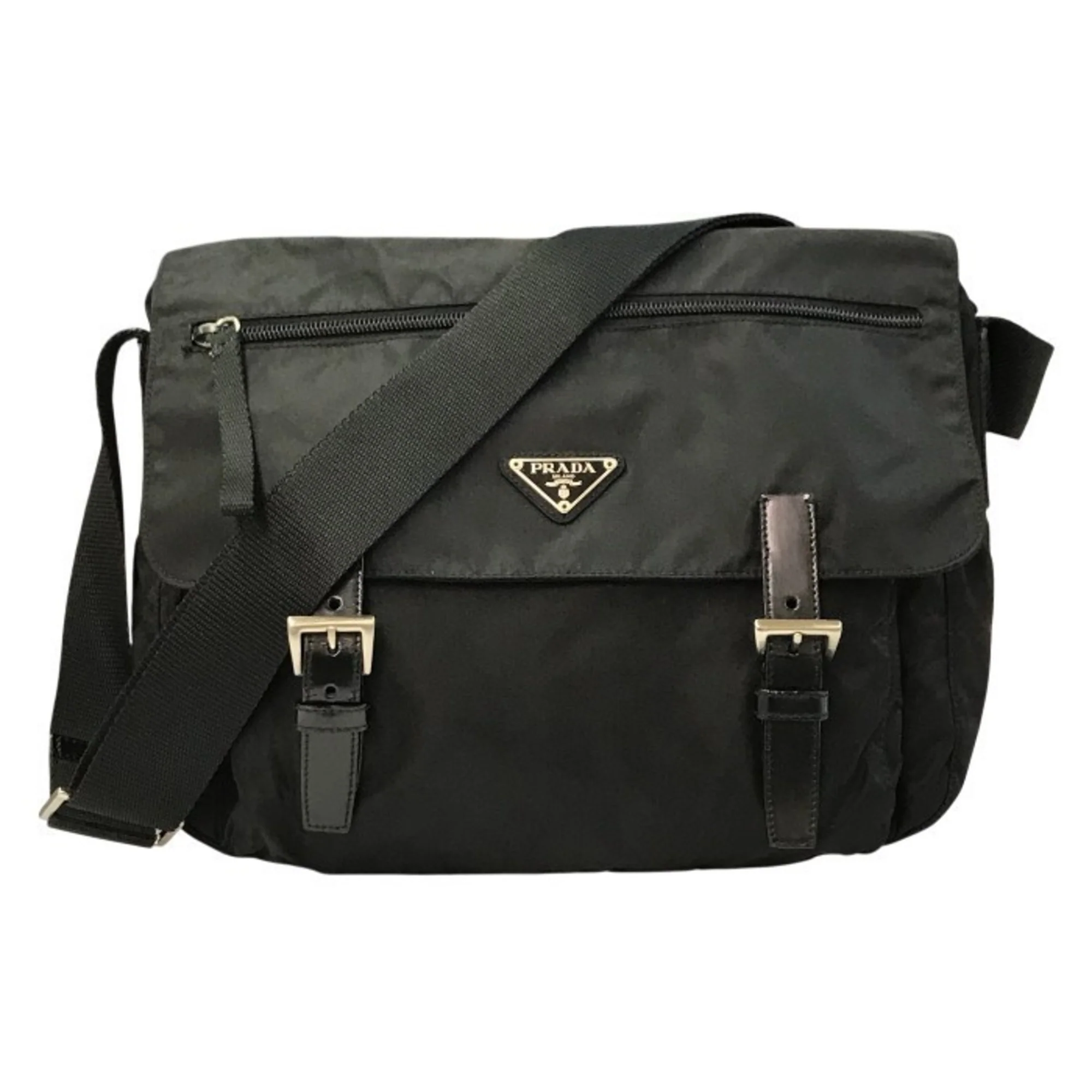 Zip Buckle Messenger Bag Tessuto Medium