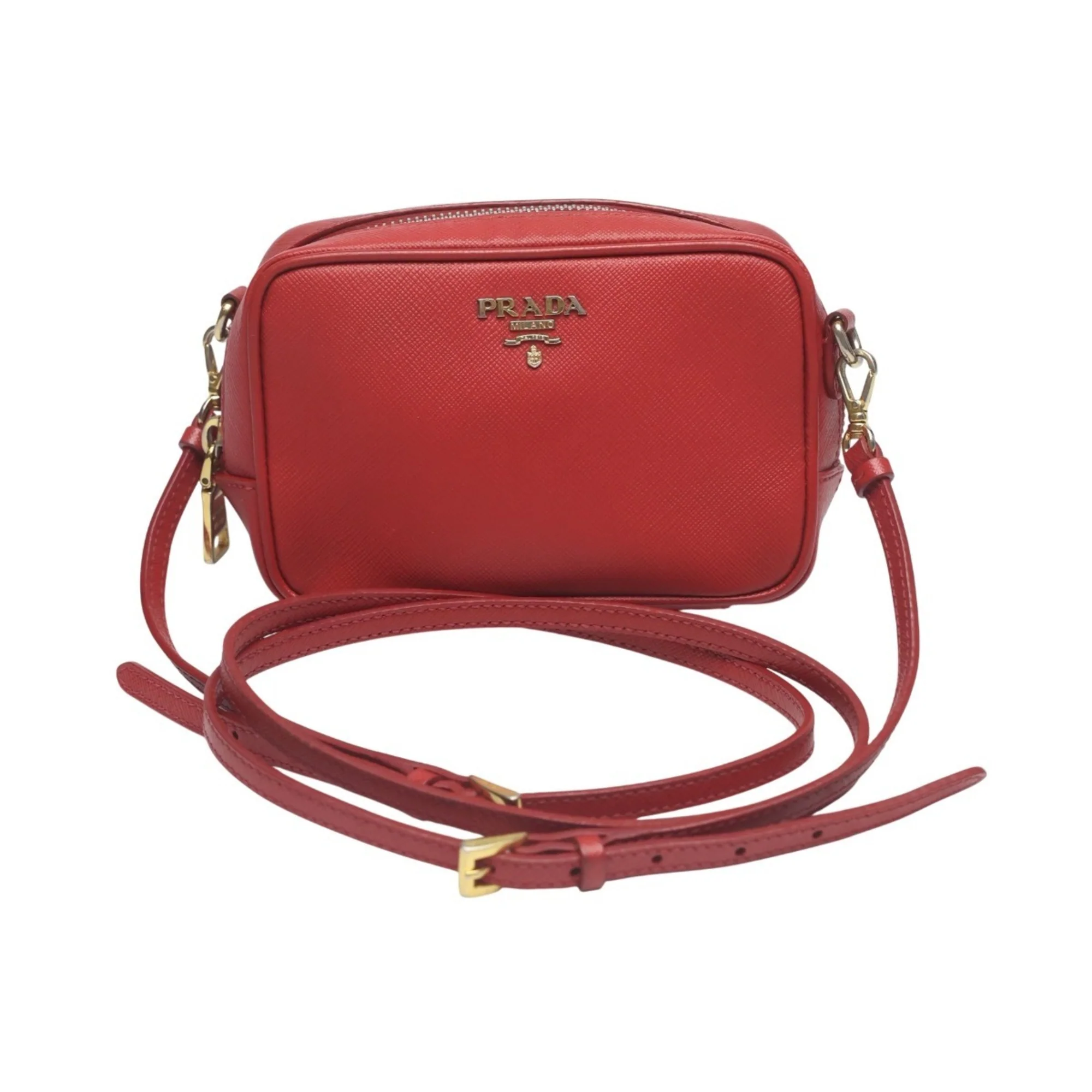 Zip Crossbody Bag Saffiano Leather Mini