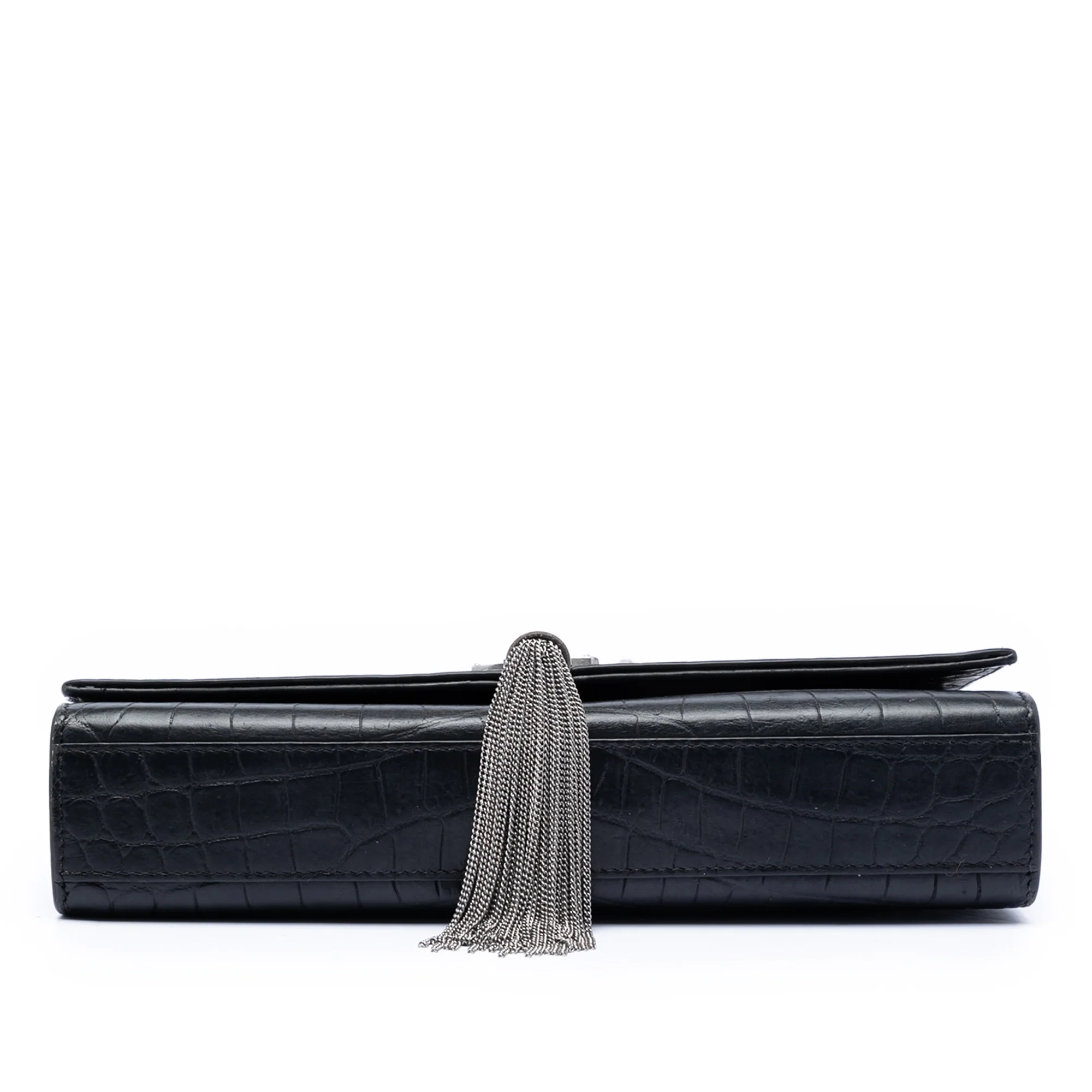 Classic Monogram Tassel Crossbody Bag Crocodile Embossed Leather Medium - Image 3