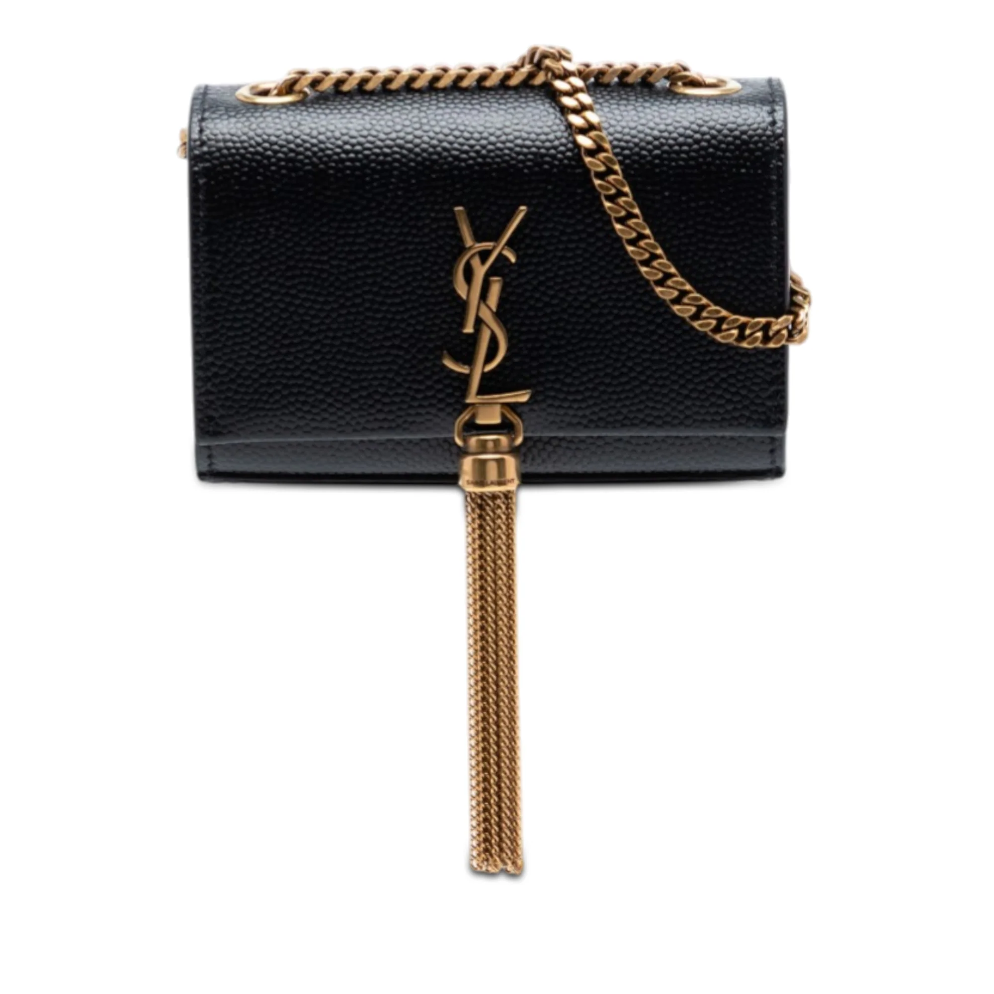 Classic Monogram Tassel Crossbody Bag Leather Small