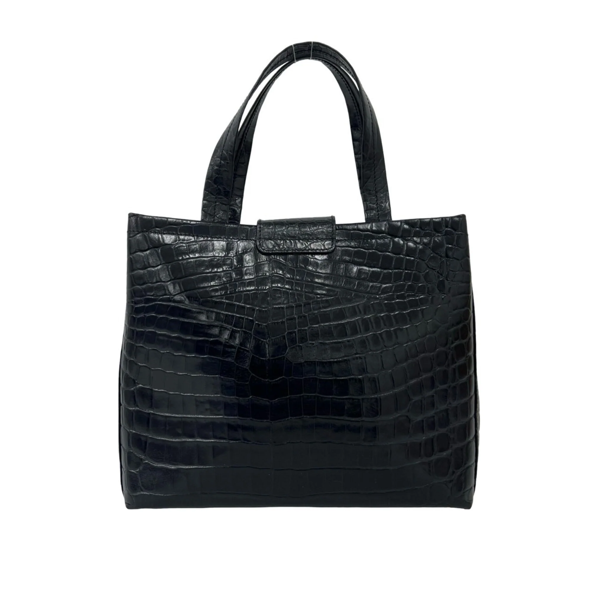 Convertible Vara Bow Tote Crocodile Embossed Leather Small - Image 3