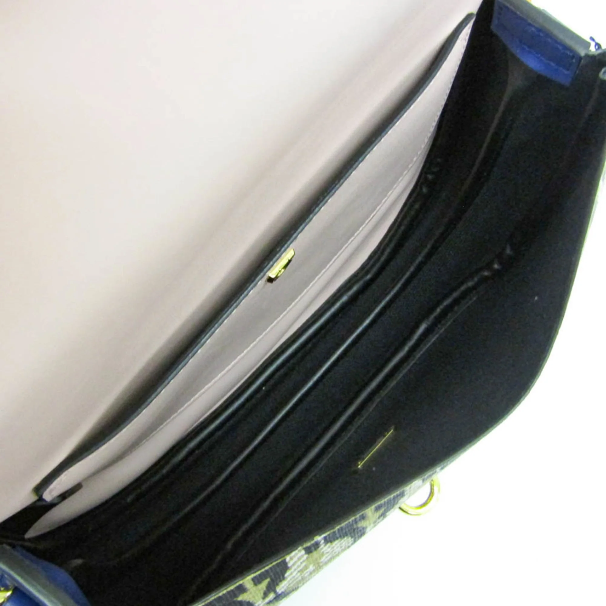 Double Flap Saddle Crossbody Bag Gancini Coated Canvas - Image 4