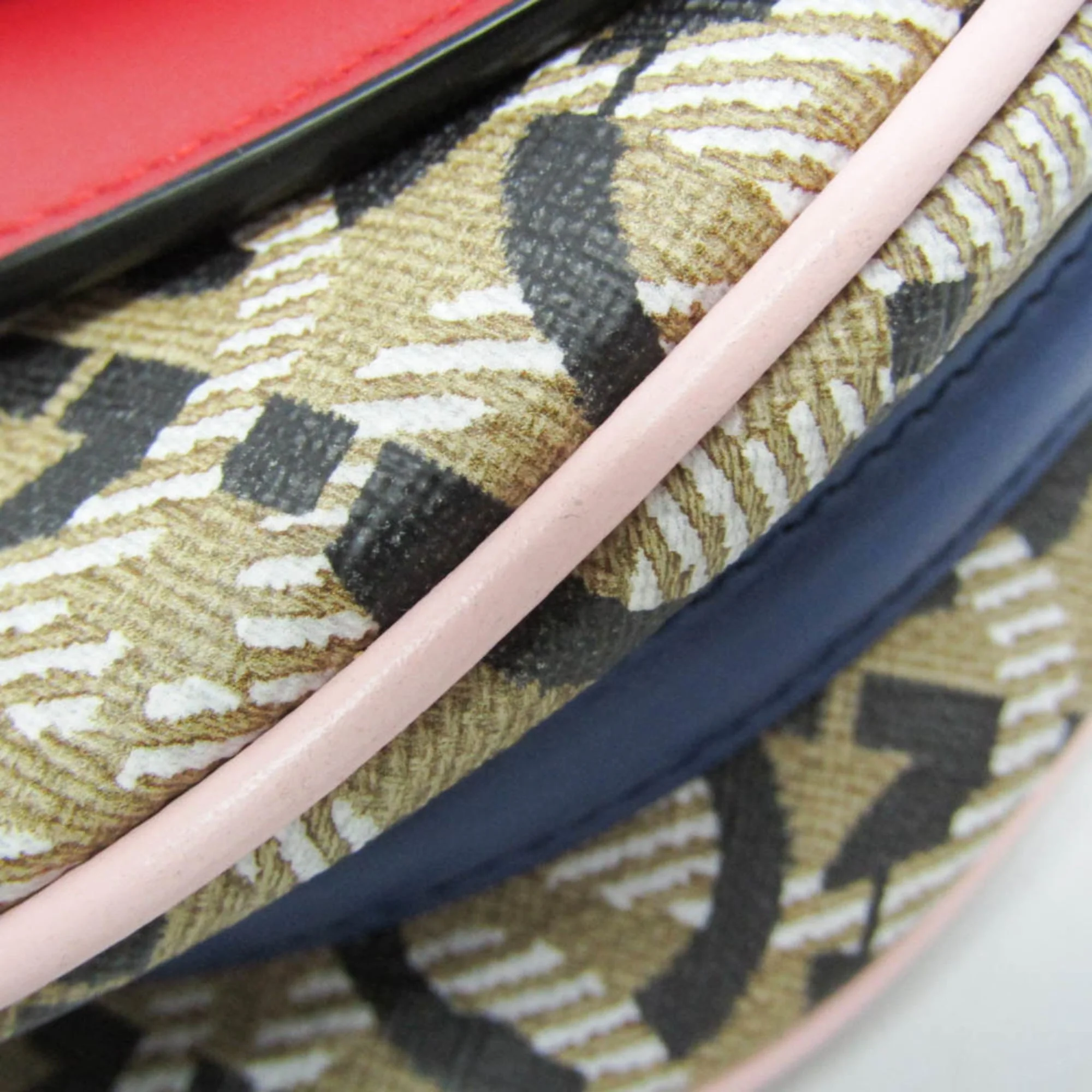 Double Flap Saddle Crossbody Bag Gancini Coated Canvas - Image 7