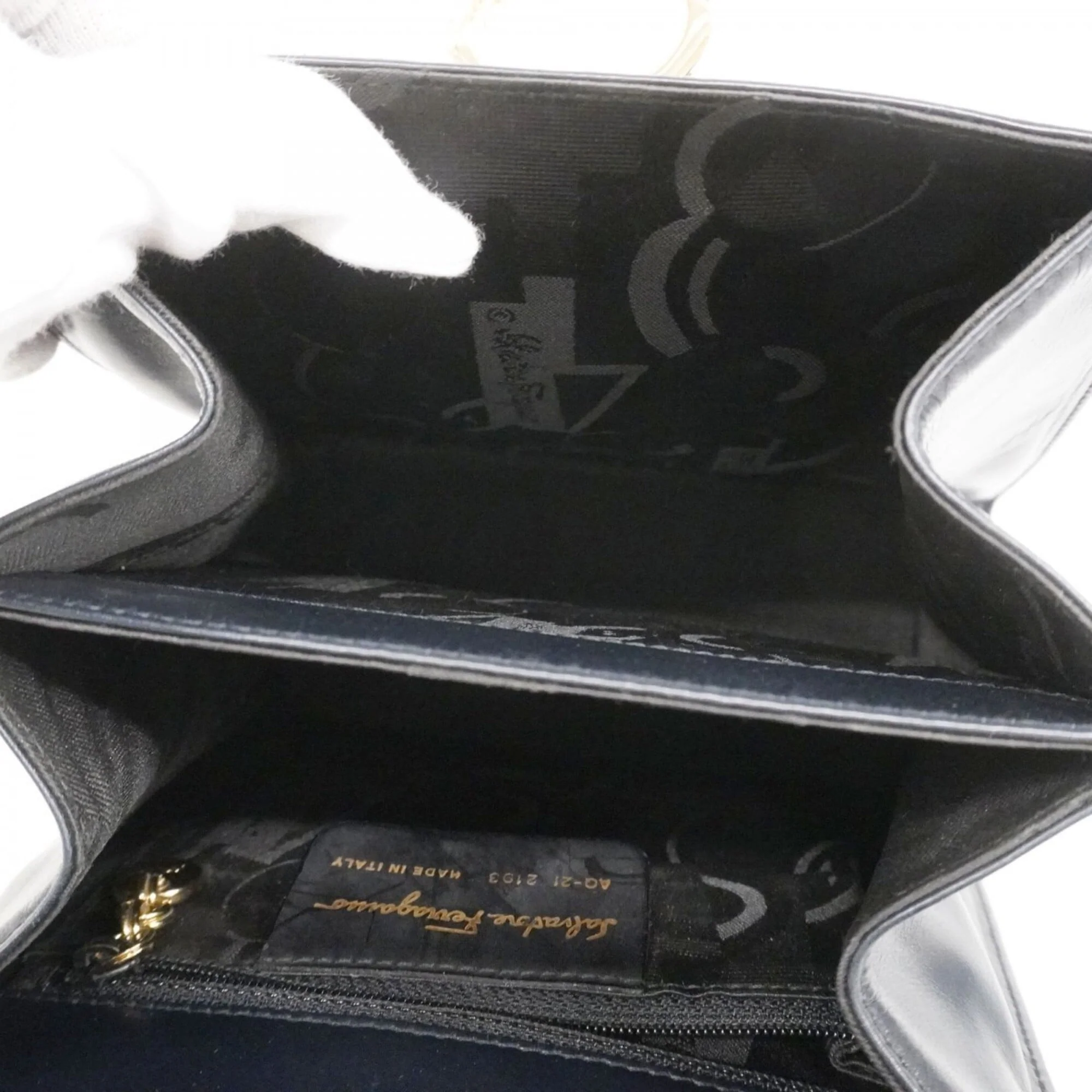 Gancini Convertible Top Handle Bag Leather Mini - Image 4