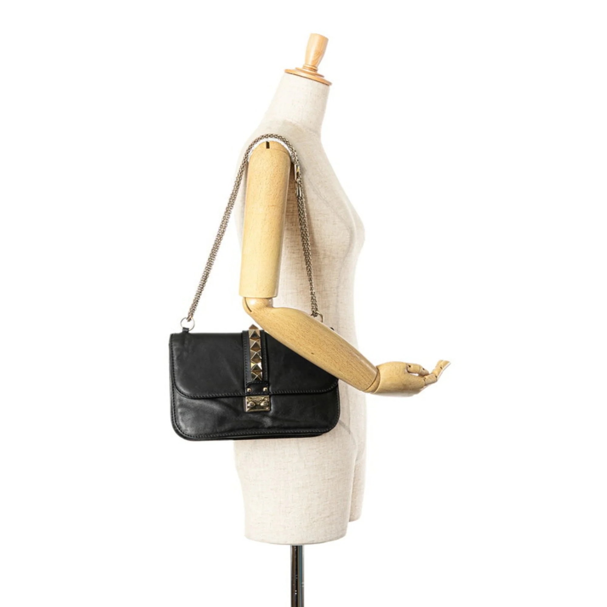 Glam Lock Shoulder Bag Leather Medium - Image 8