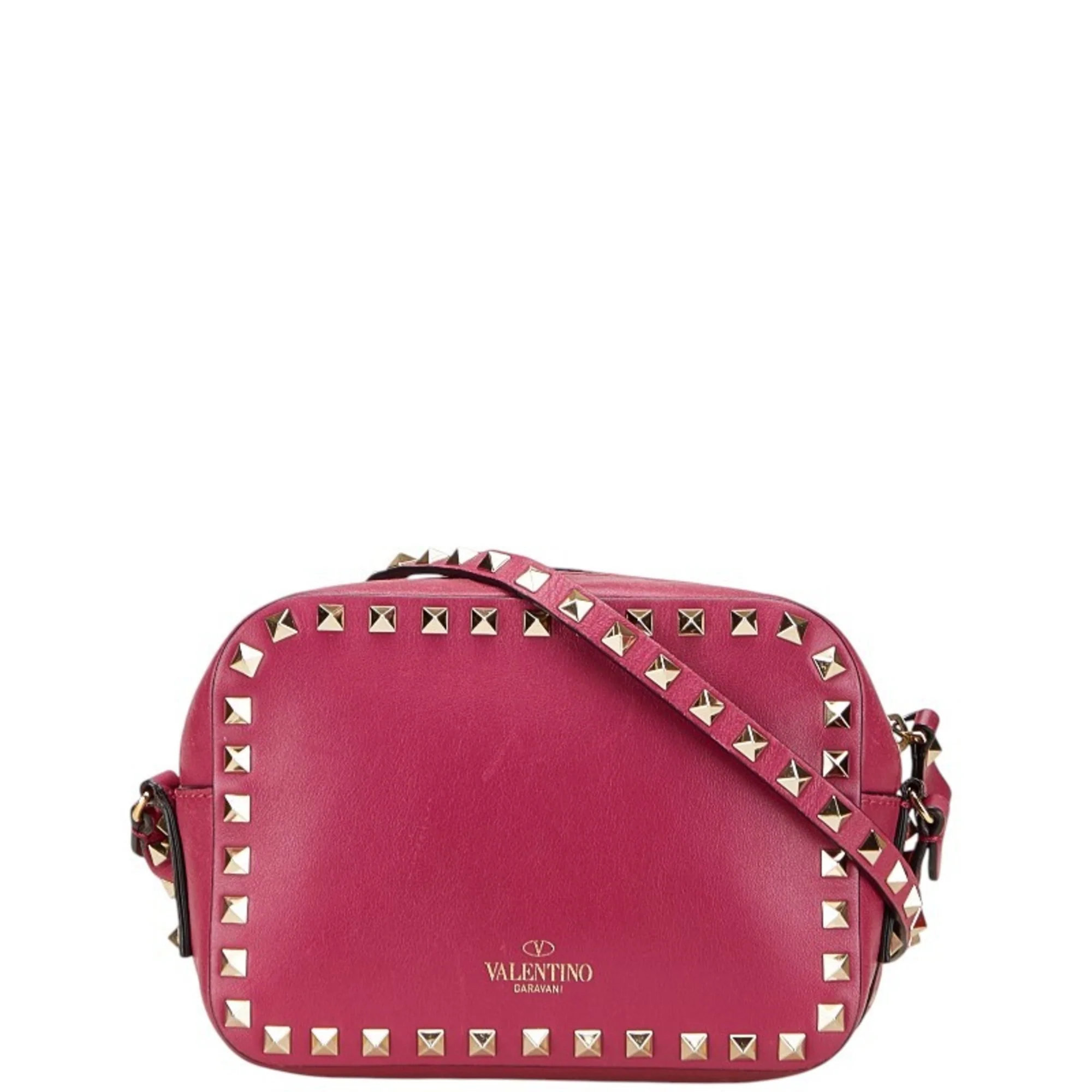 Rockstud Camera Crossbody Bag Leather