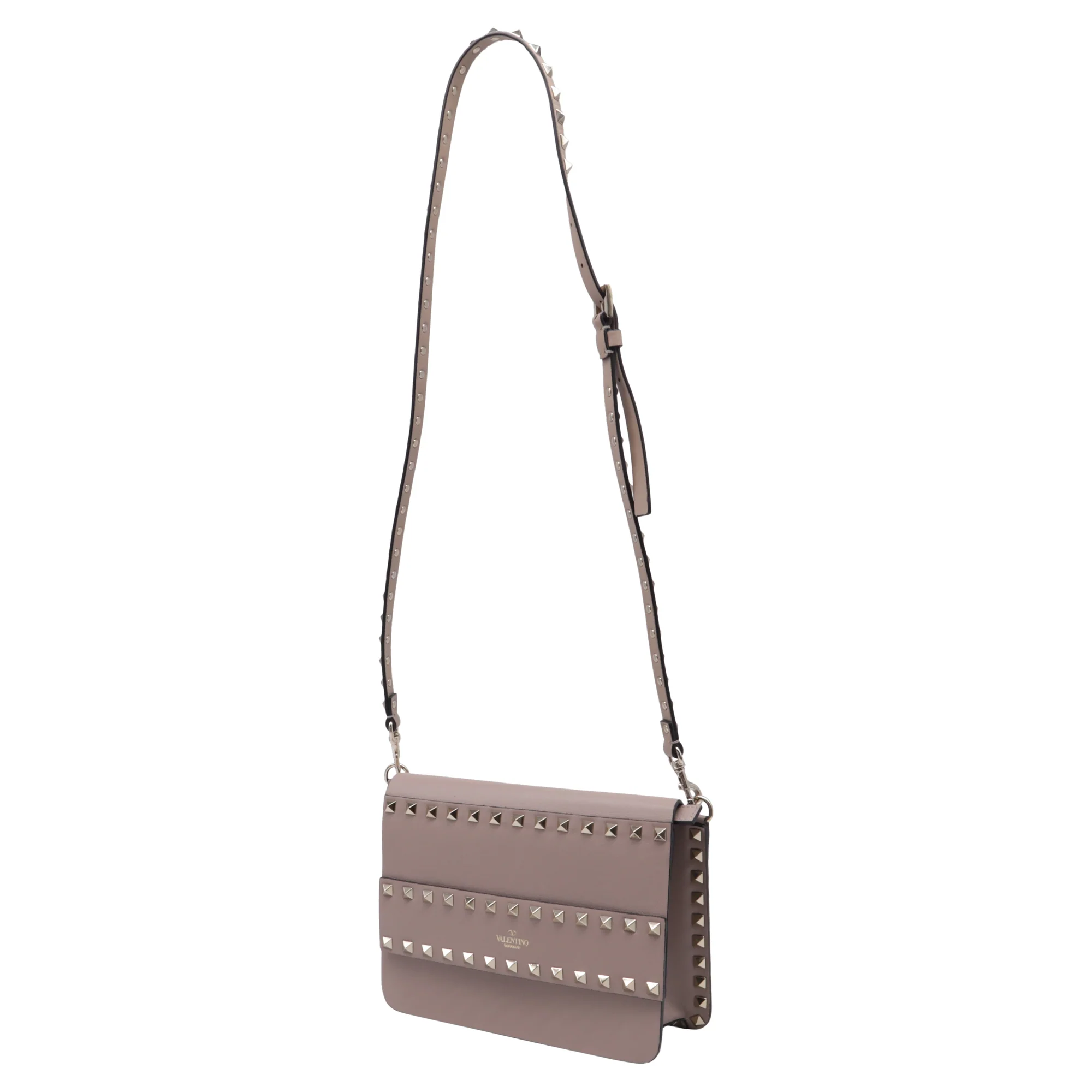 Rockstud Front Handle Flap Bag Leather Small - Image 2