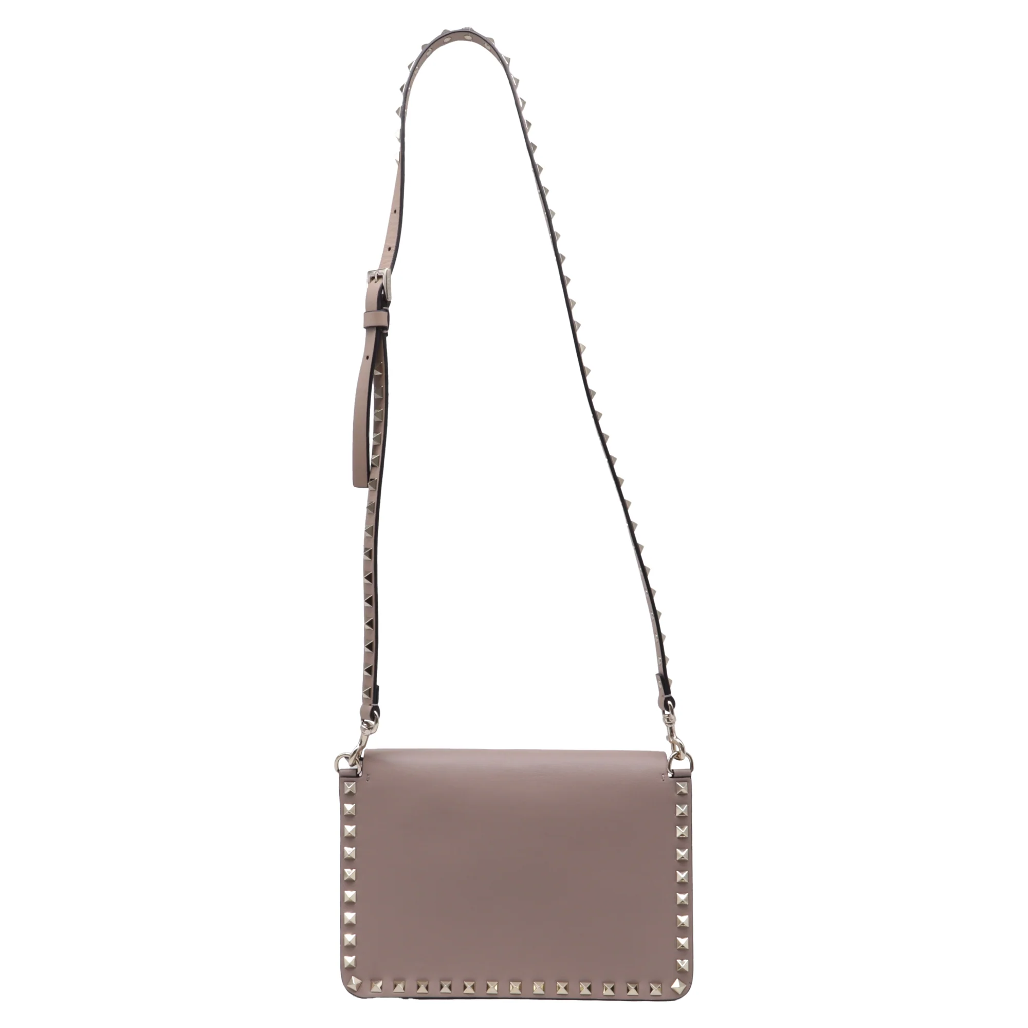 Rockstud Front Handle Flap Bag Leather Small - Image 4