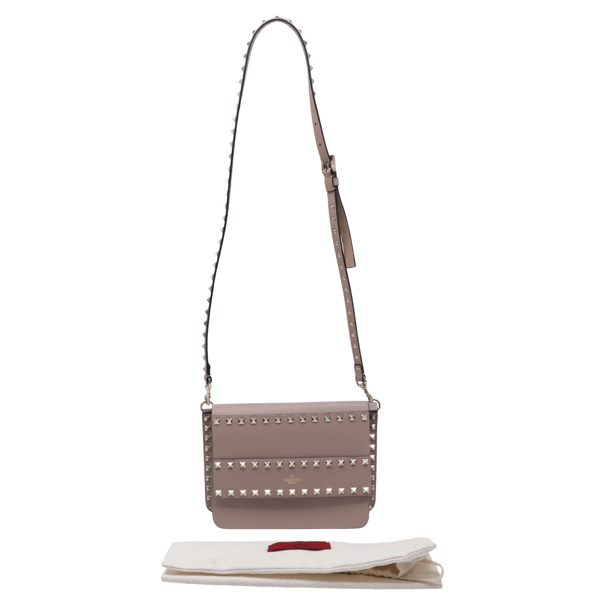 Rockstud Front Handle Flap Bag Leather Small - Image 5