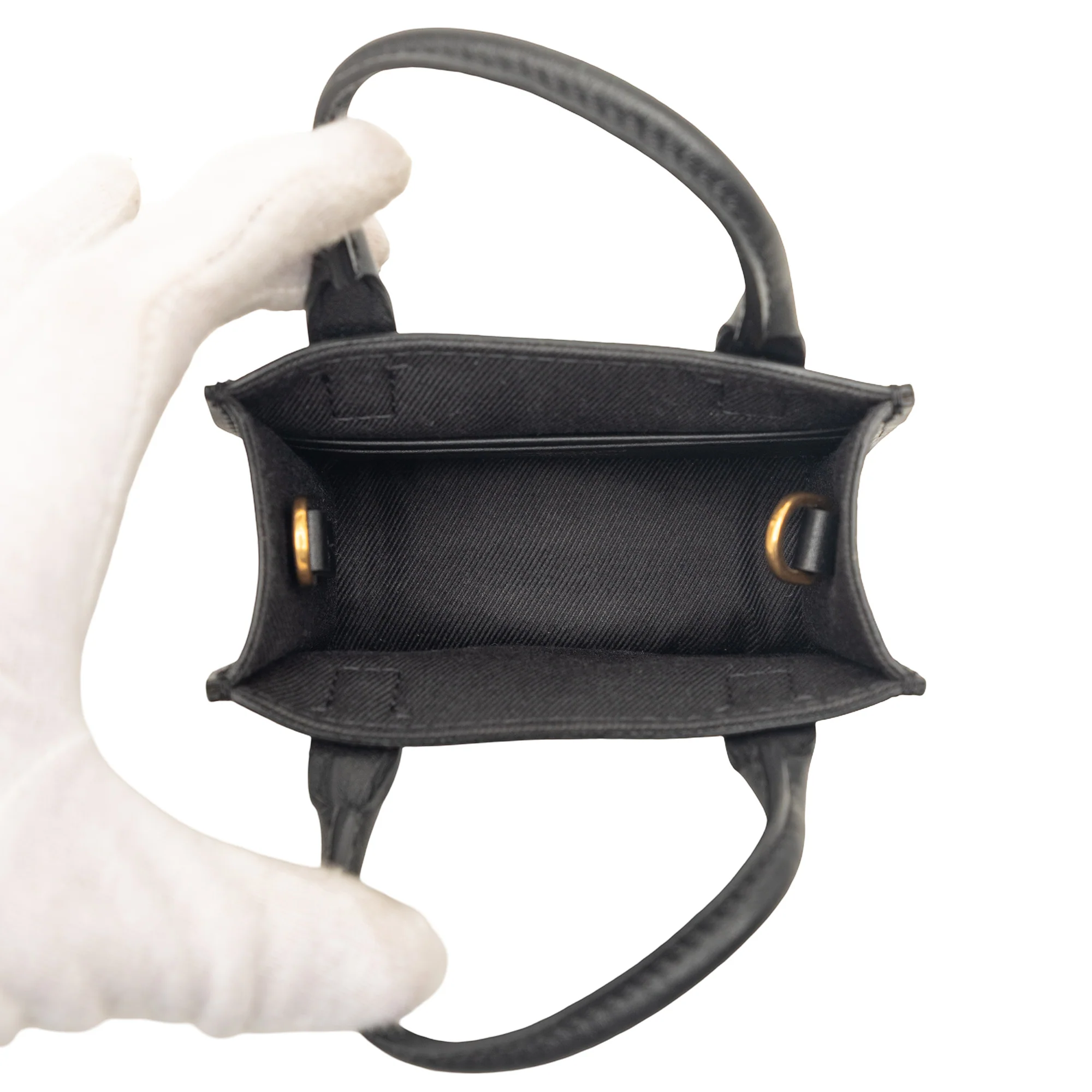 VLogo Signature Pouch Tote Leather Mini - Image 4