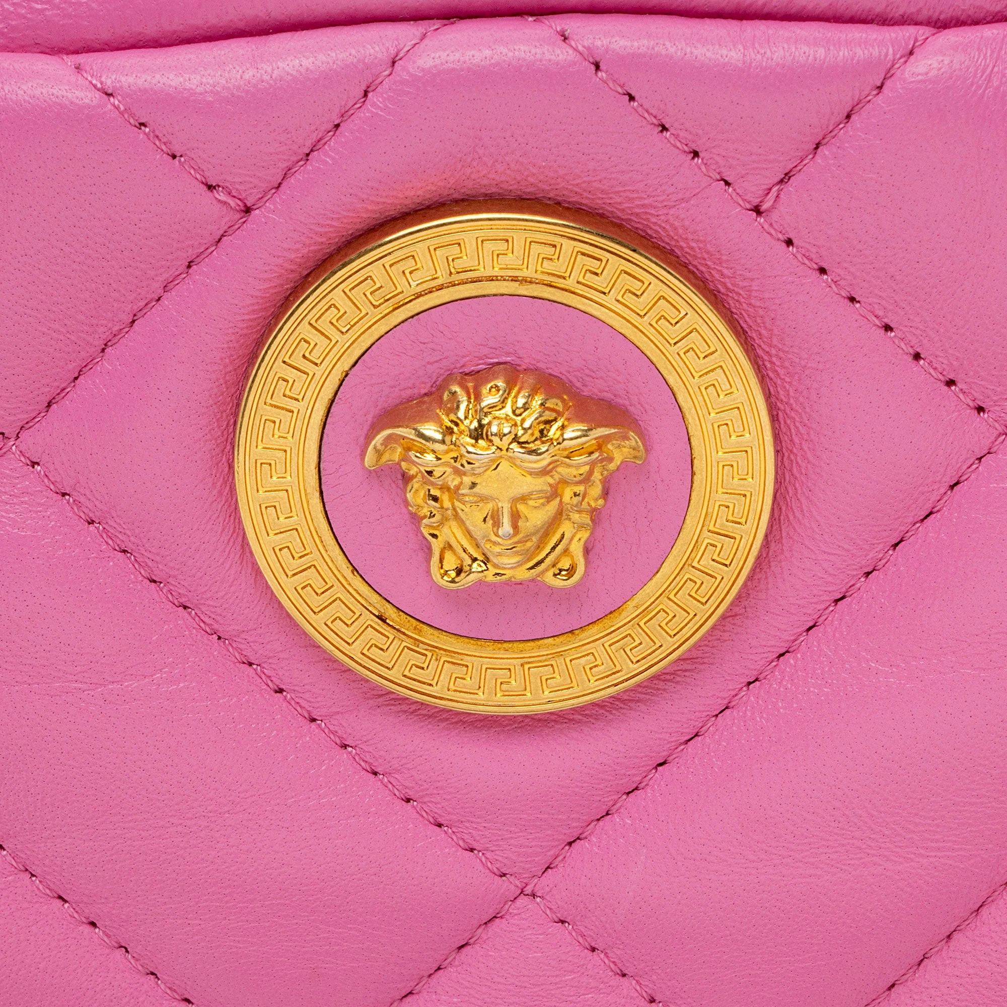 Medusa Icon Bowler Bag Quilted Leather Small - Image 8