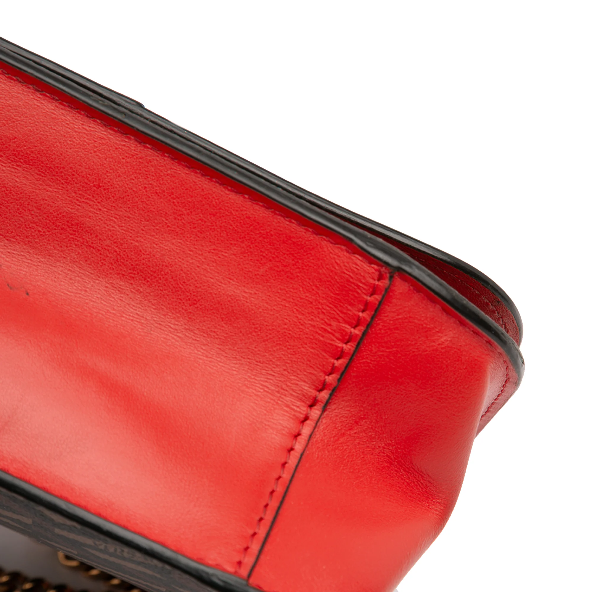 Virtus Chain Flap Shoulder Bag Printed Canvas and Leather Medium - Image 7