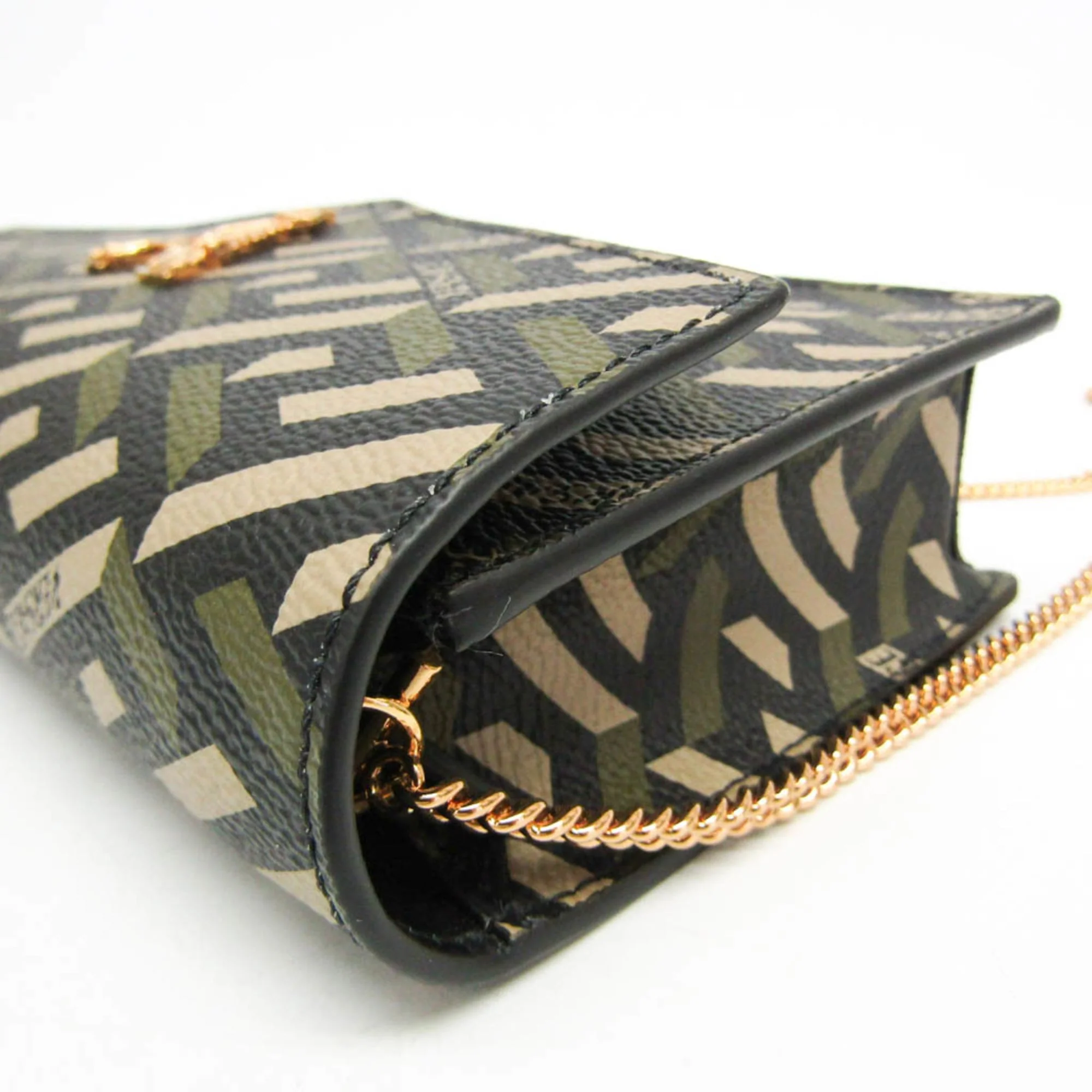 Virtus Chain Wallet La Greca Signature Coated Canvas - Image 8