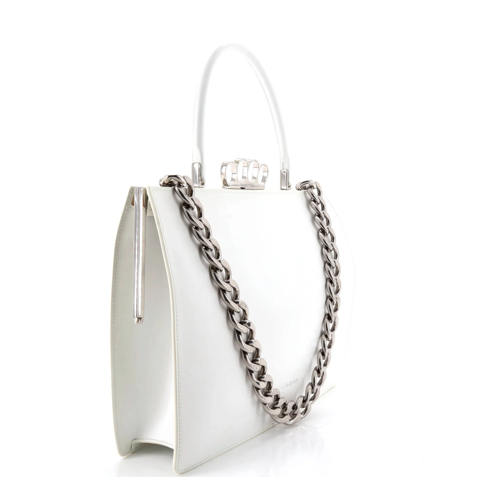 Four Ring Frame Shoulder Bag Leather - Image 2