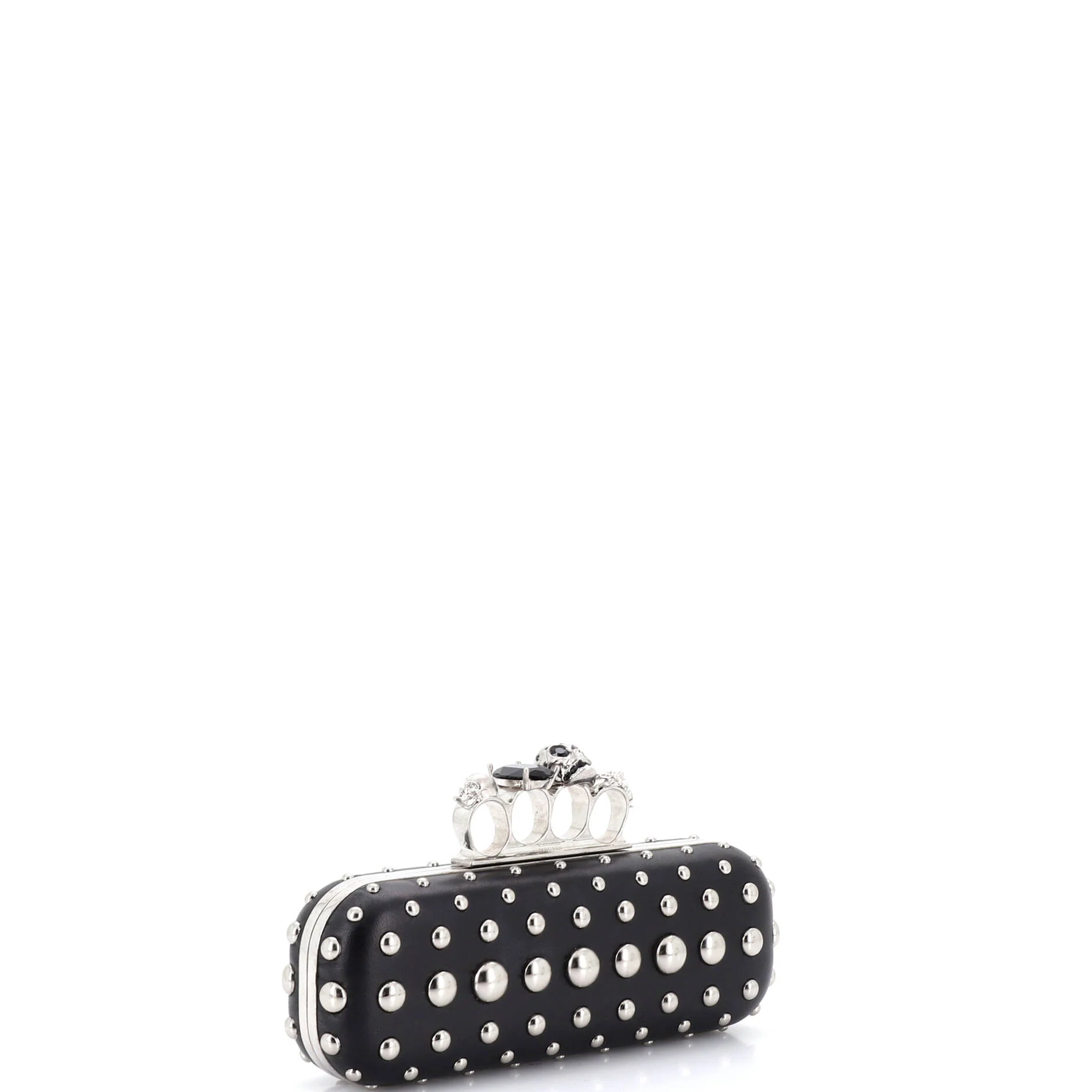 Knuckle Box Clutch Studded Leather Long - Image 2
