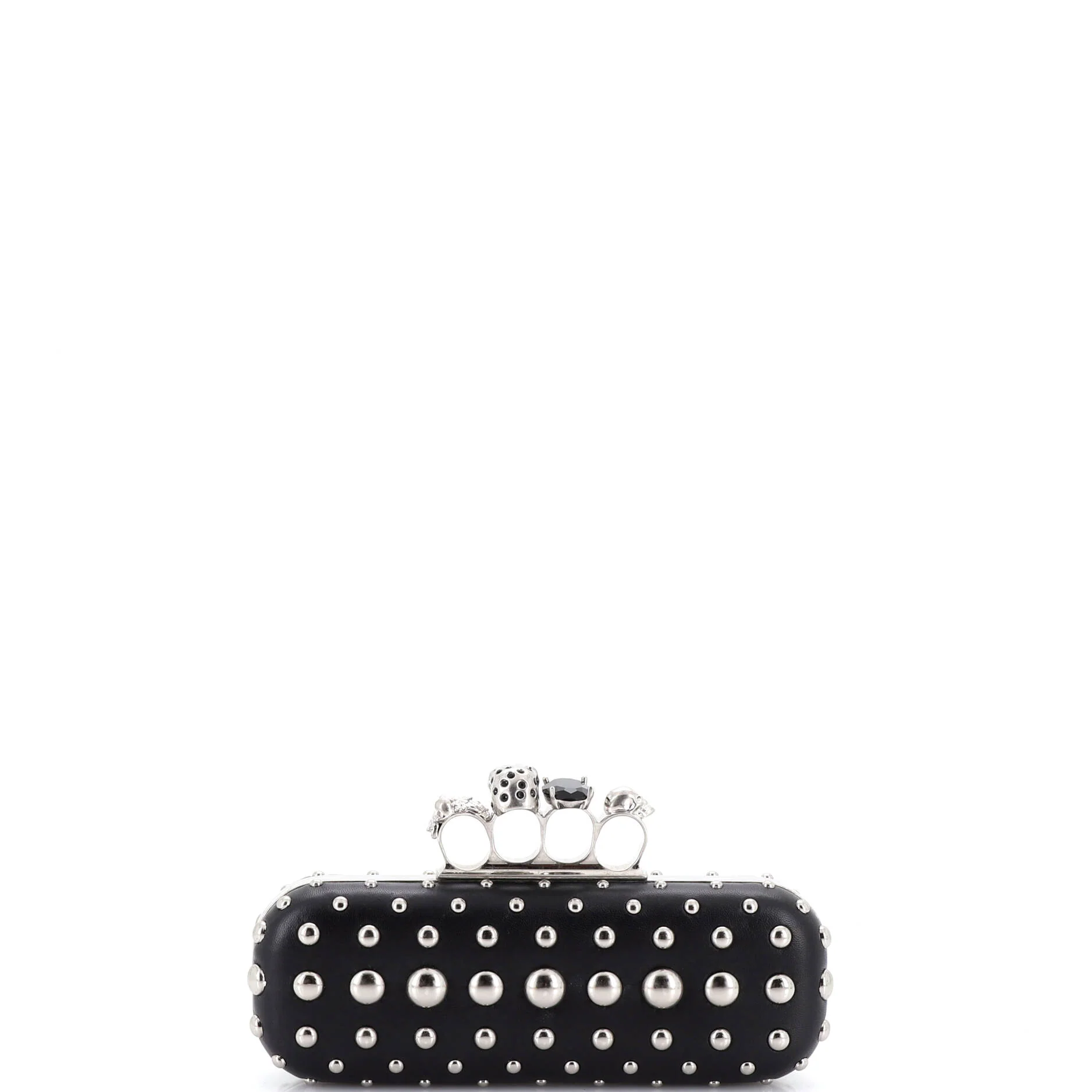 Knuckle Box Clutch Studded Leather Long - Image 3