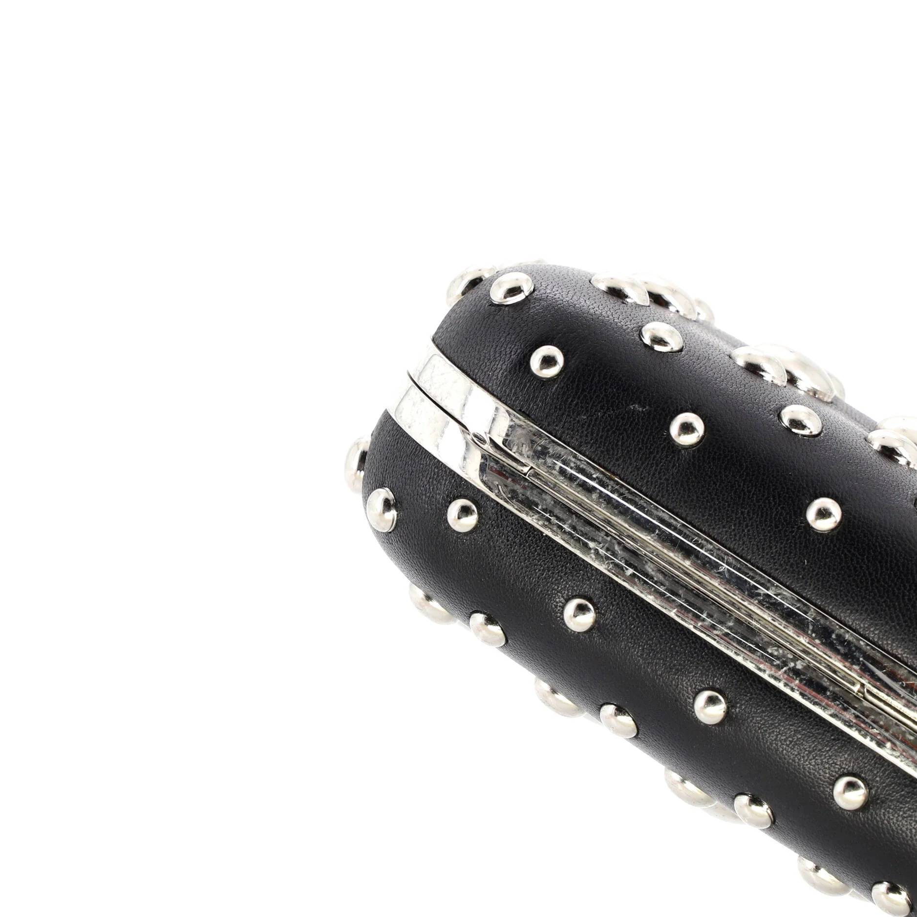 Knuckle Box Clutch Studded Leather Long - Image 6