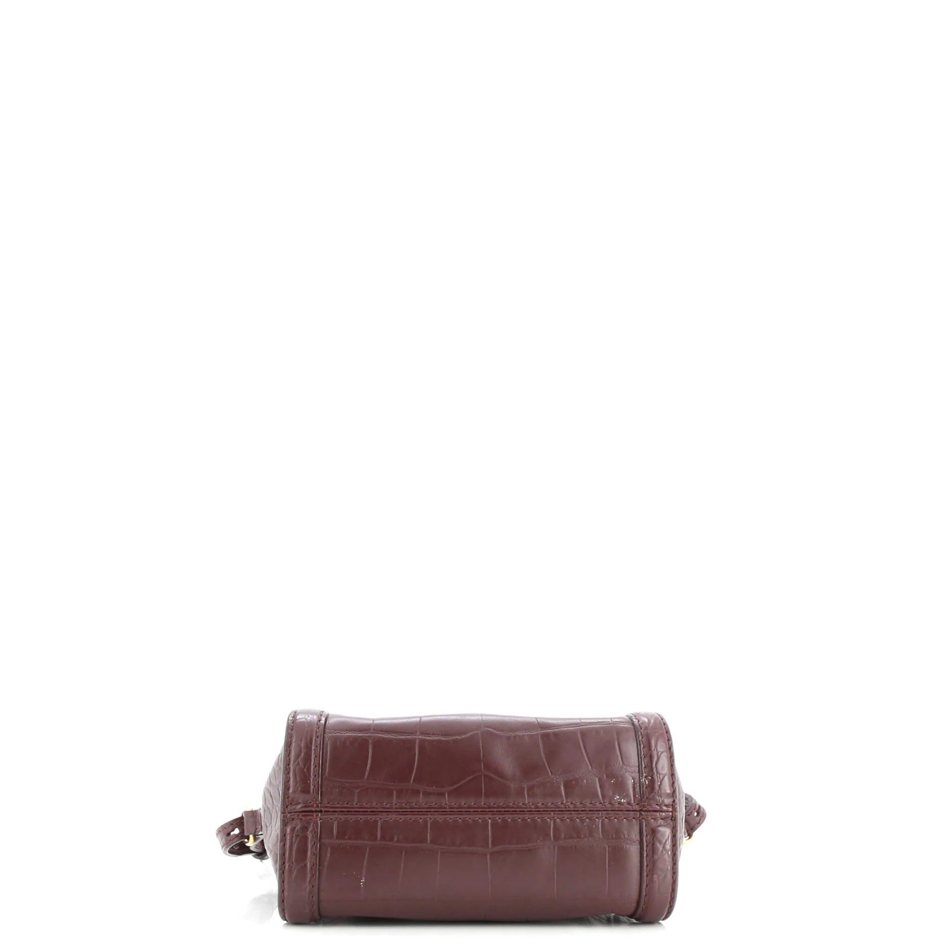 Padlock Zip Around Tote Crocodile Embossed Leather Mini - Image 4