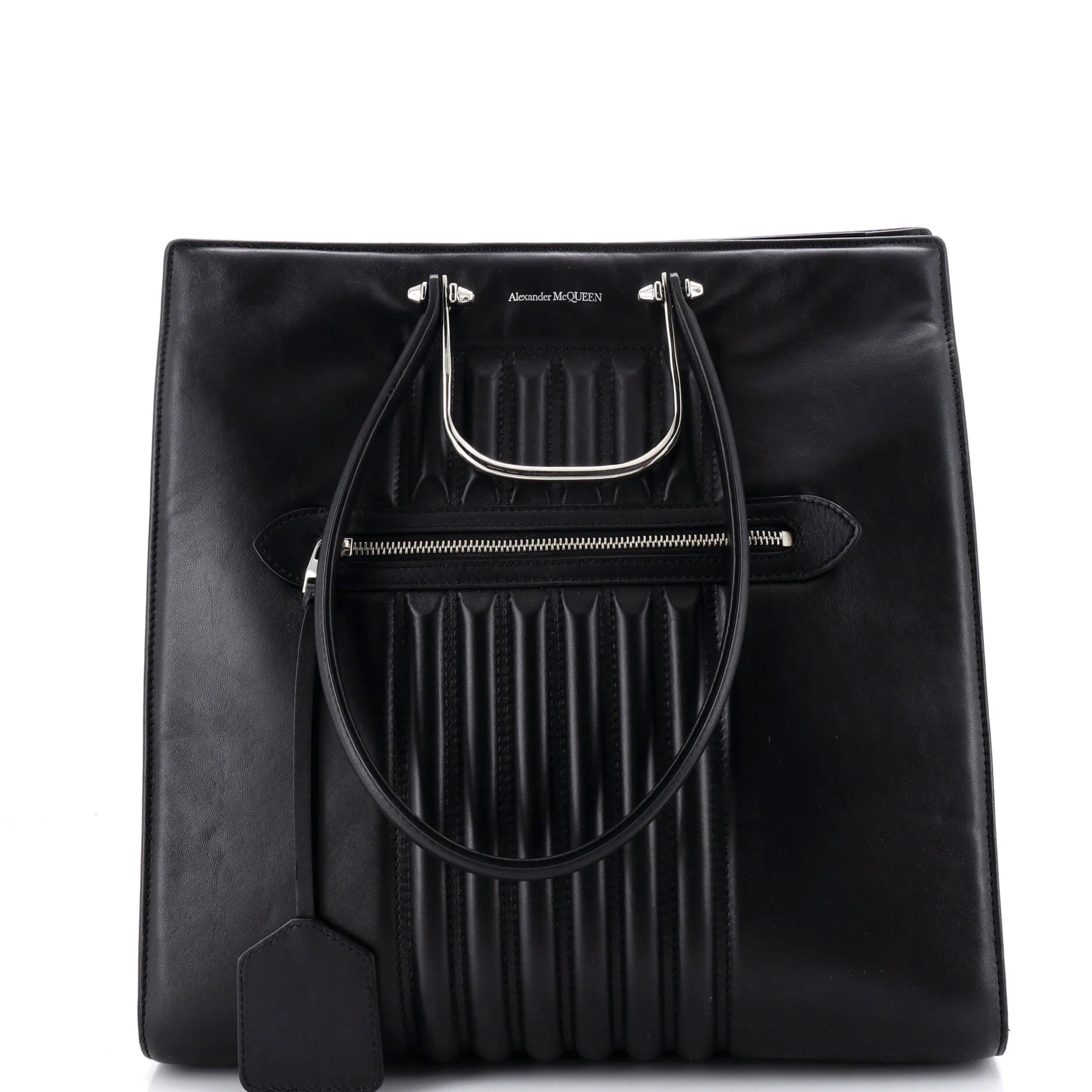 The Tall Story Tote Vertical Quilted Leather