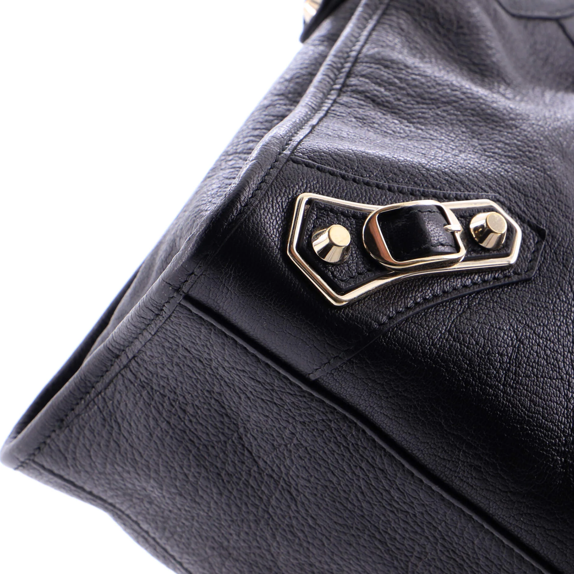 City Classic Metallic Edge Bag Leather Medium - Image 6