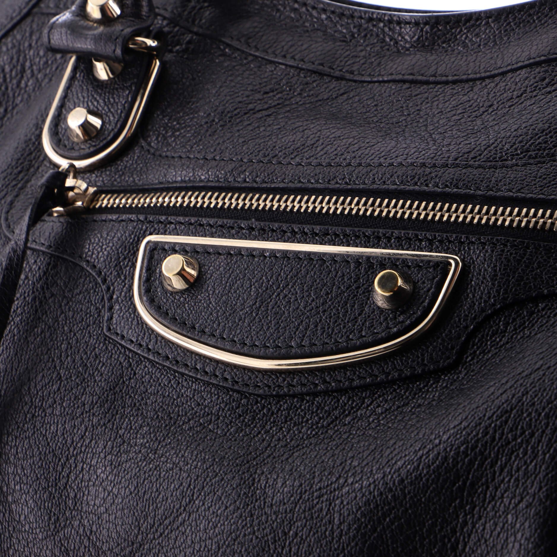 City Classic Metallic Edge Bag Leather Medium - Image 8