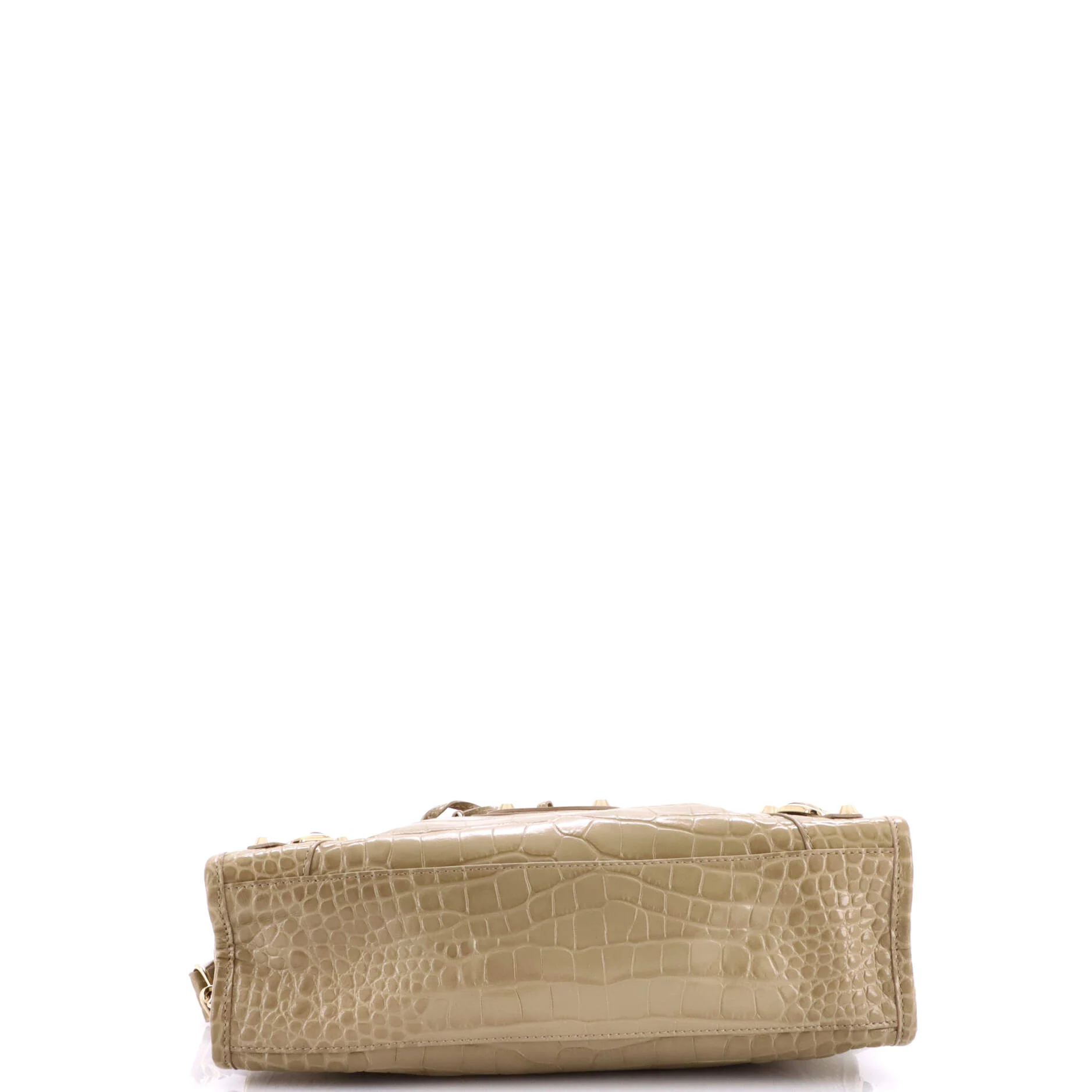 City Classic Studs Bag Crocodile Embossed Leather Small - Image 5