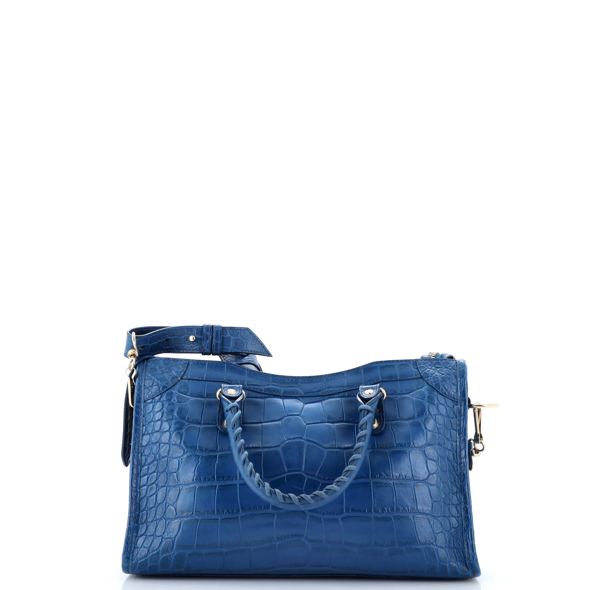 City Classic Studs Bag Crocodile Embossed Leather Small - Image 3