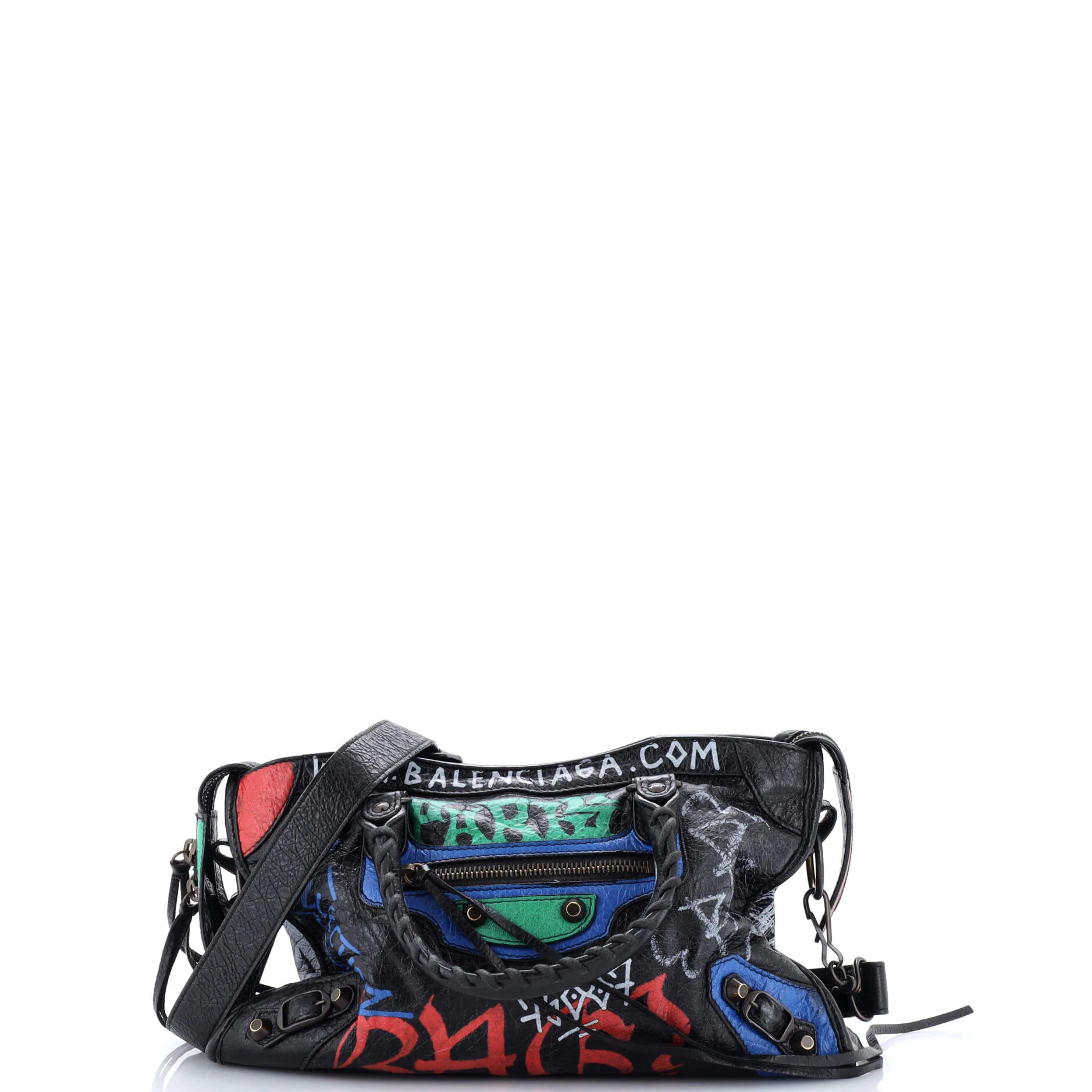 City Graffiti Classic Studs Bag Leather Small