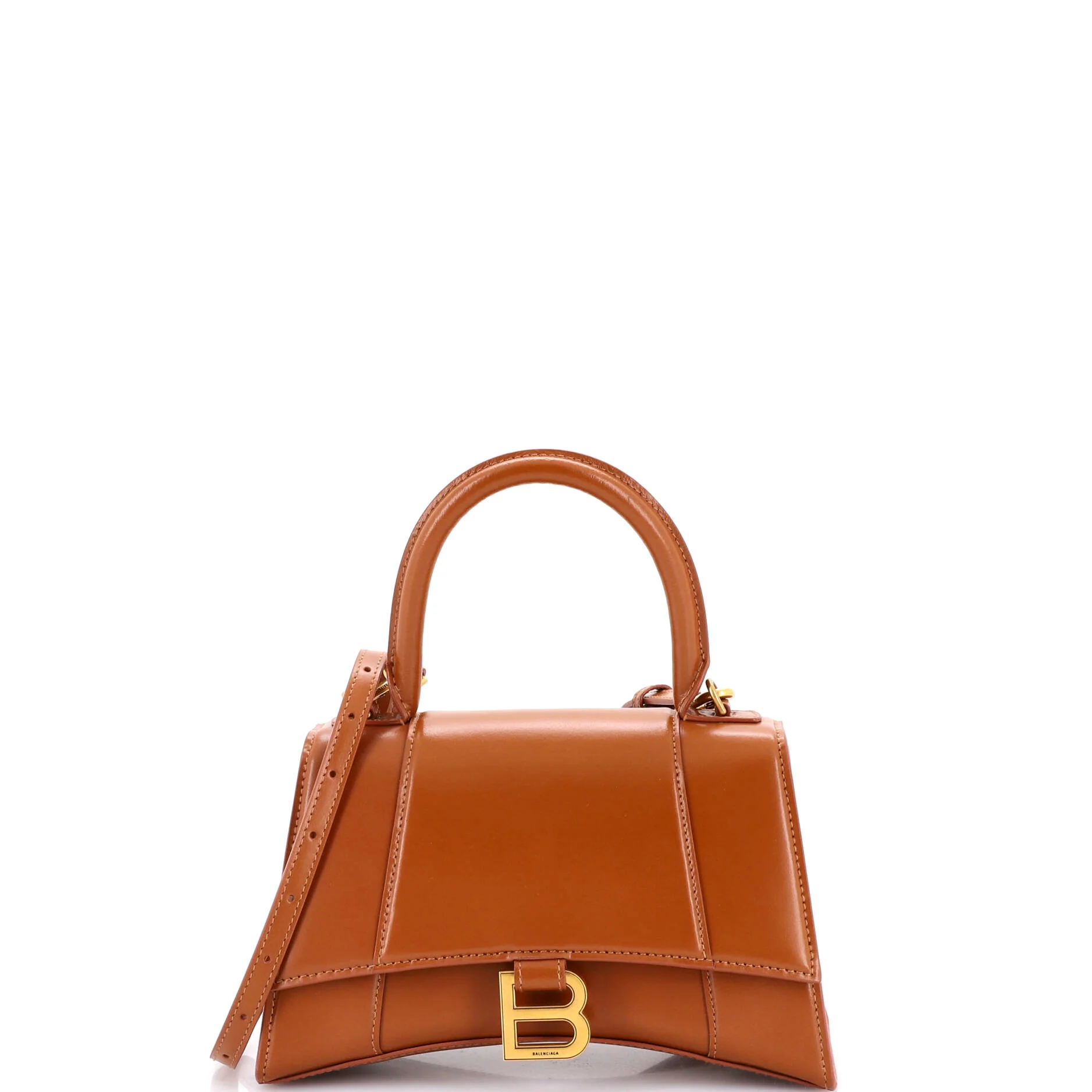 Hourglass Top Handle Bag Leather Small
