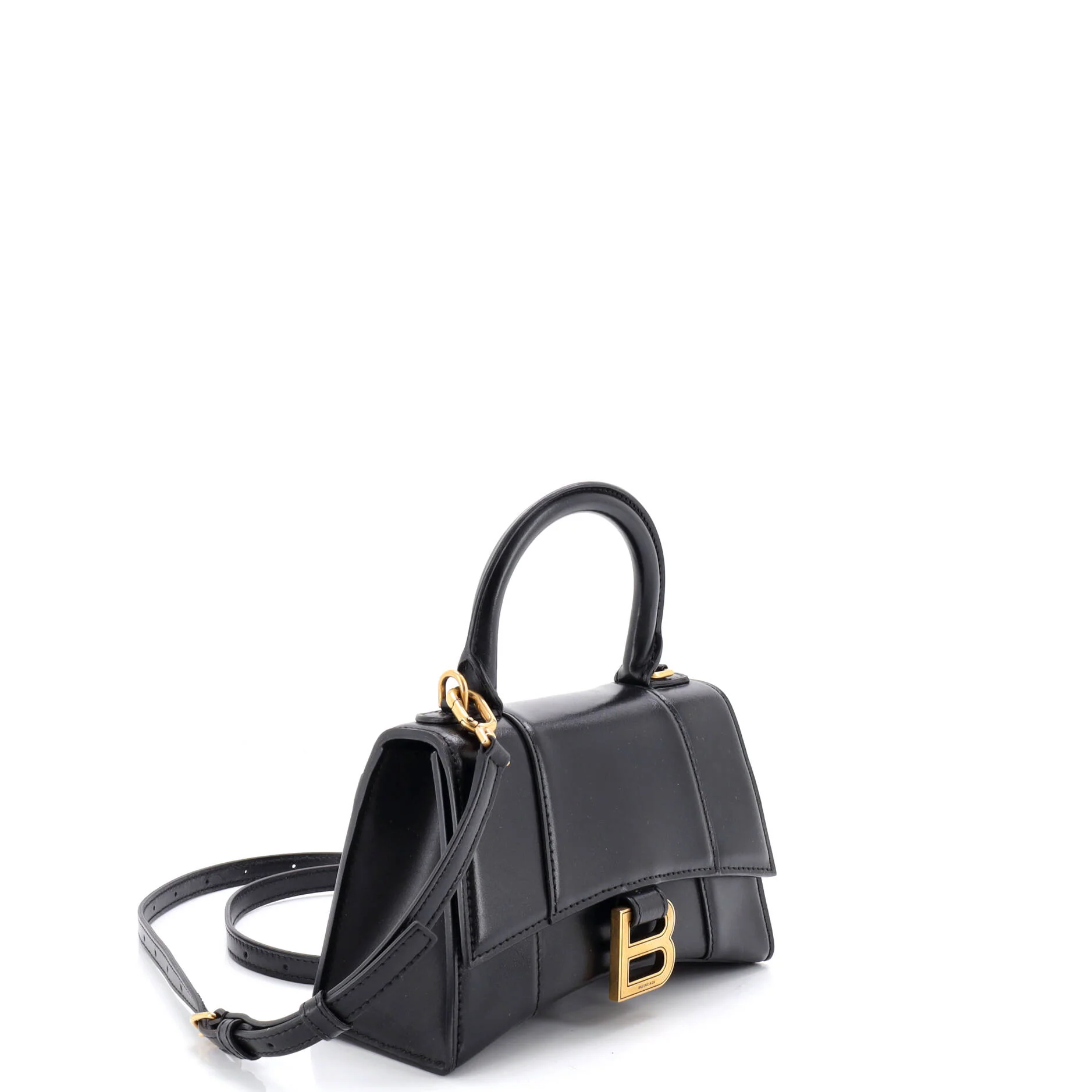 Hourglass Top Handle Bag Leather Small - Image 2