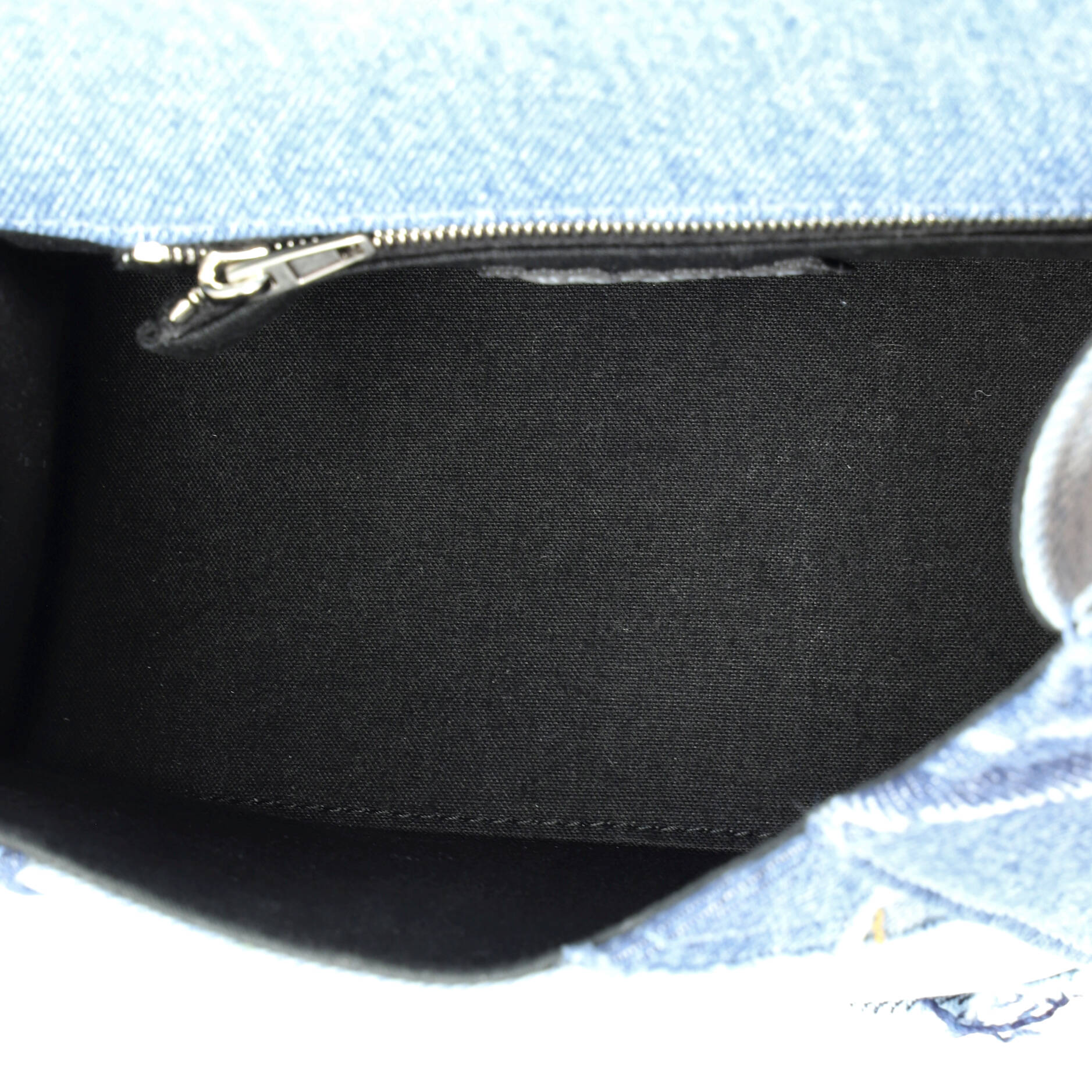 Hourglass Top Handle Bag Patchwork Denim Small - Image 5