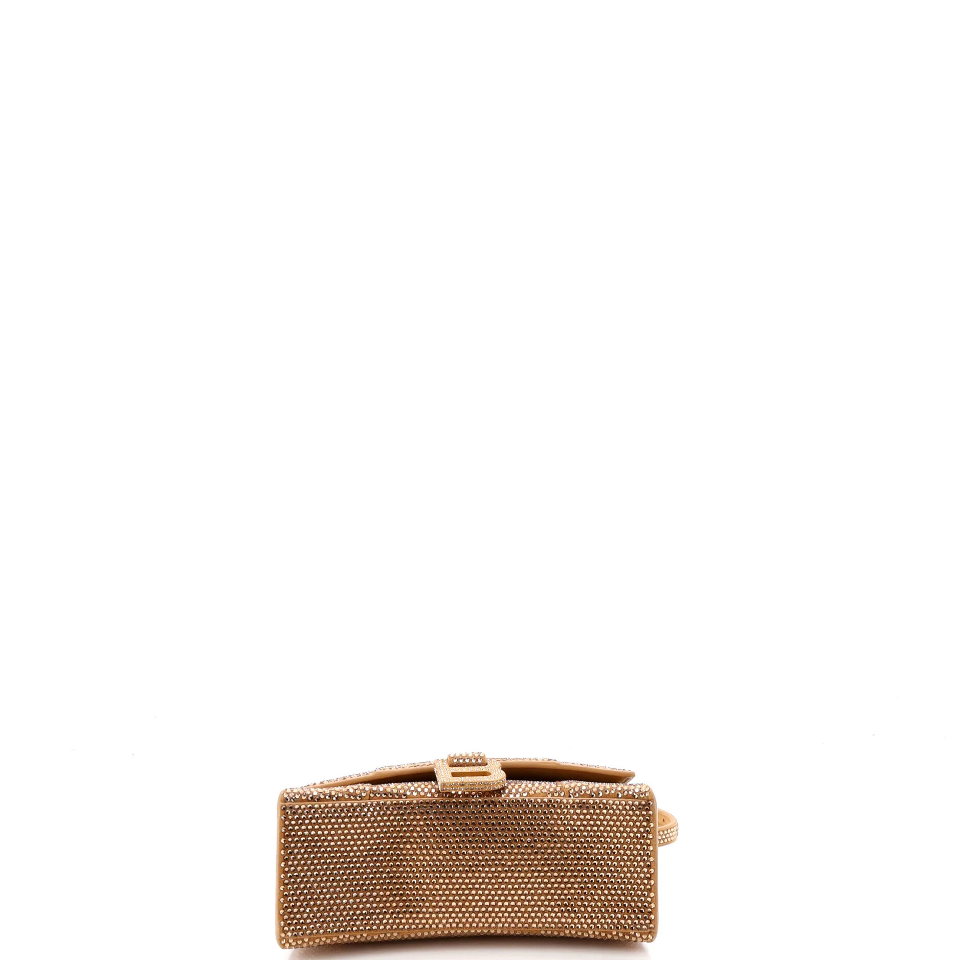 Hourglass Top Handle Bag Suede with Crystals XS - Image 4