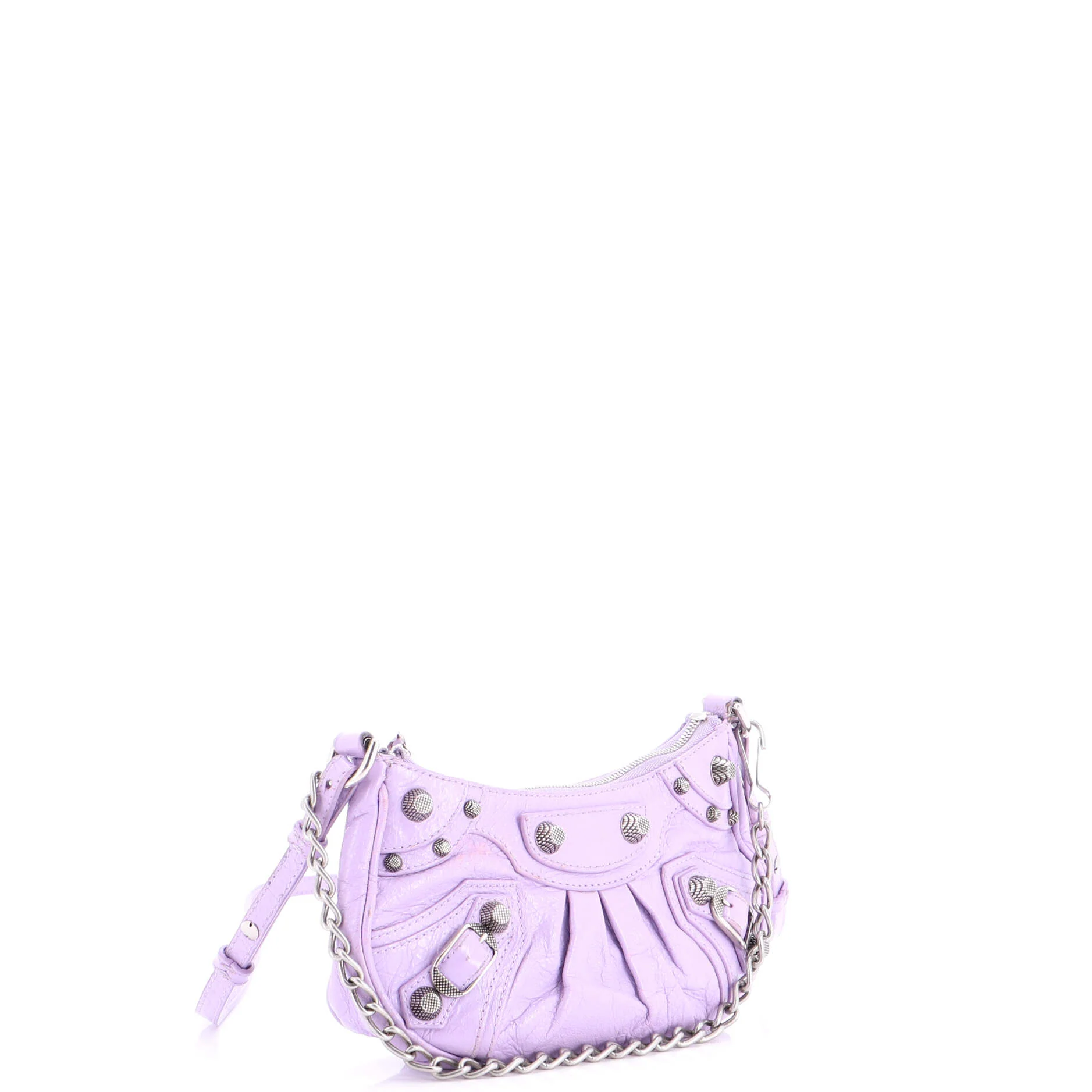 Le Cagole Giant Studs Chain Shoulder Bag Leather XS - Image 2
