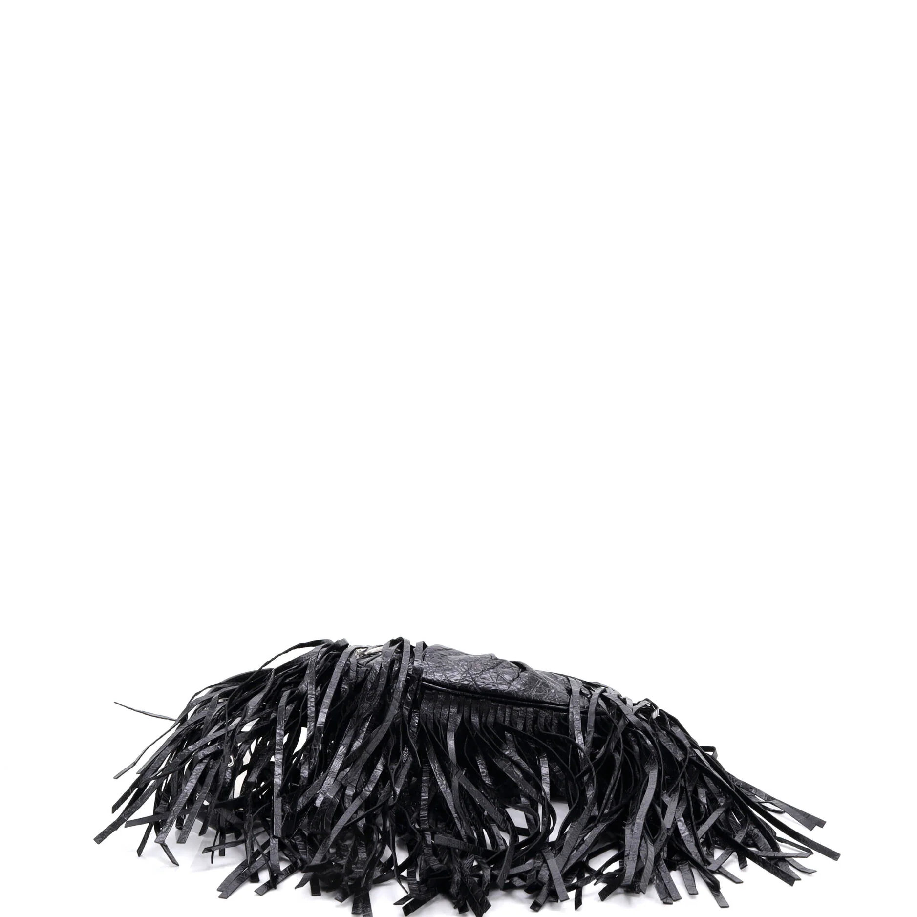 Le Cagole Giant Studs Fringe Shoulder Bag Leather XS - Image 5