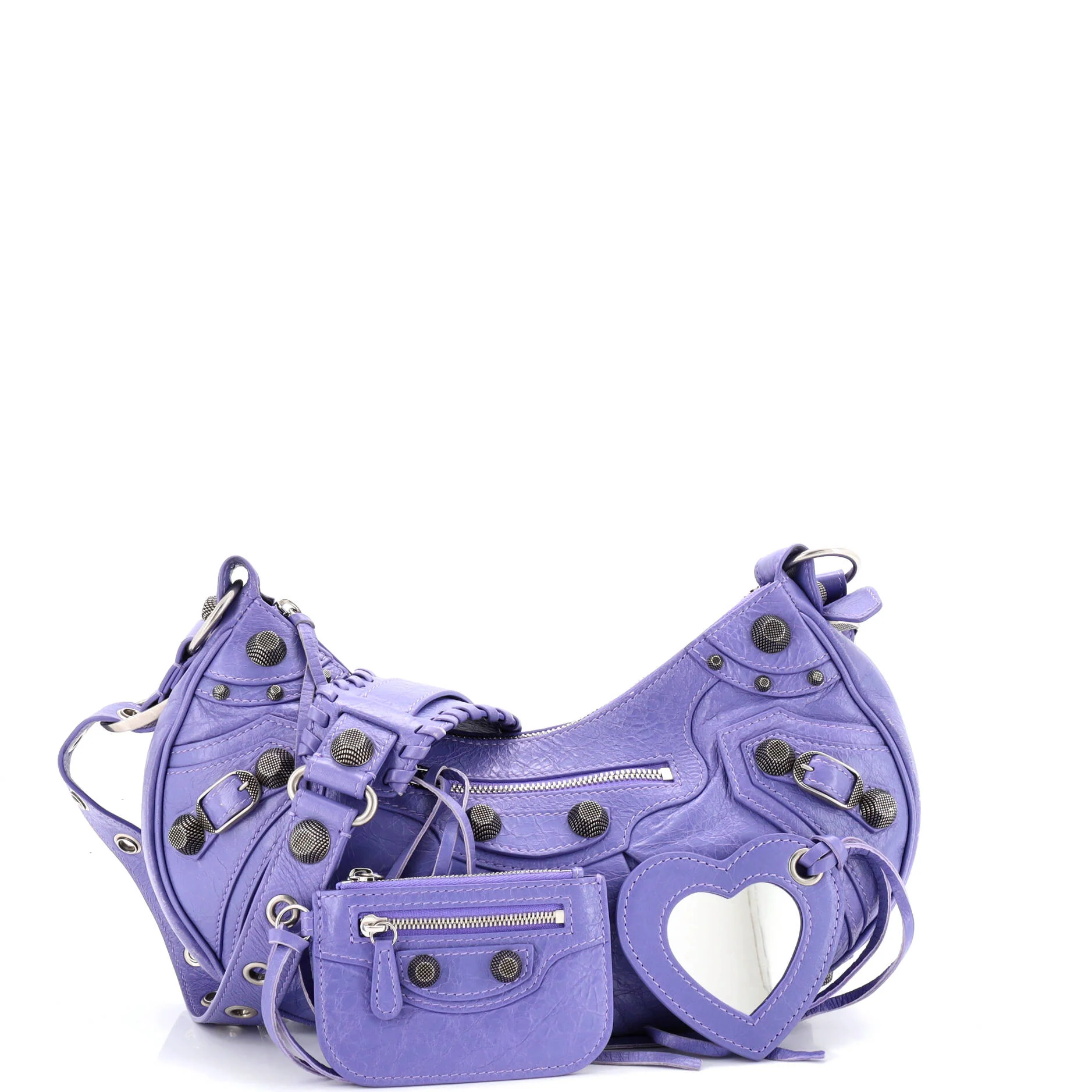 Le Cagole Giant Studs Shoulder Bag Leather Small - Image 2