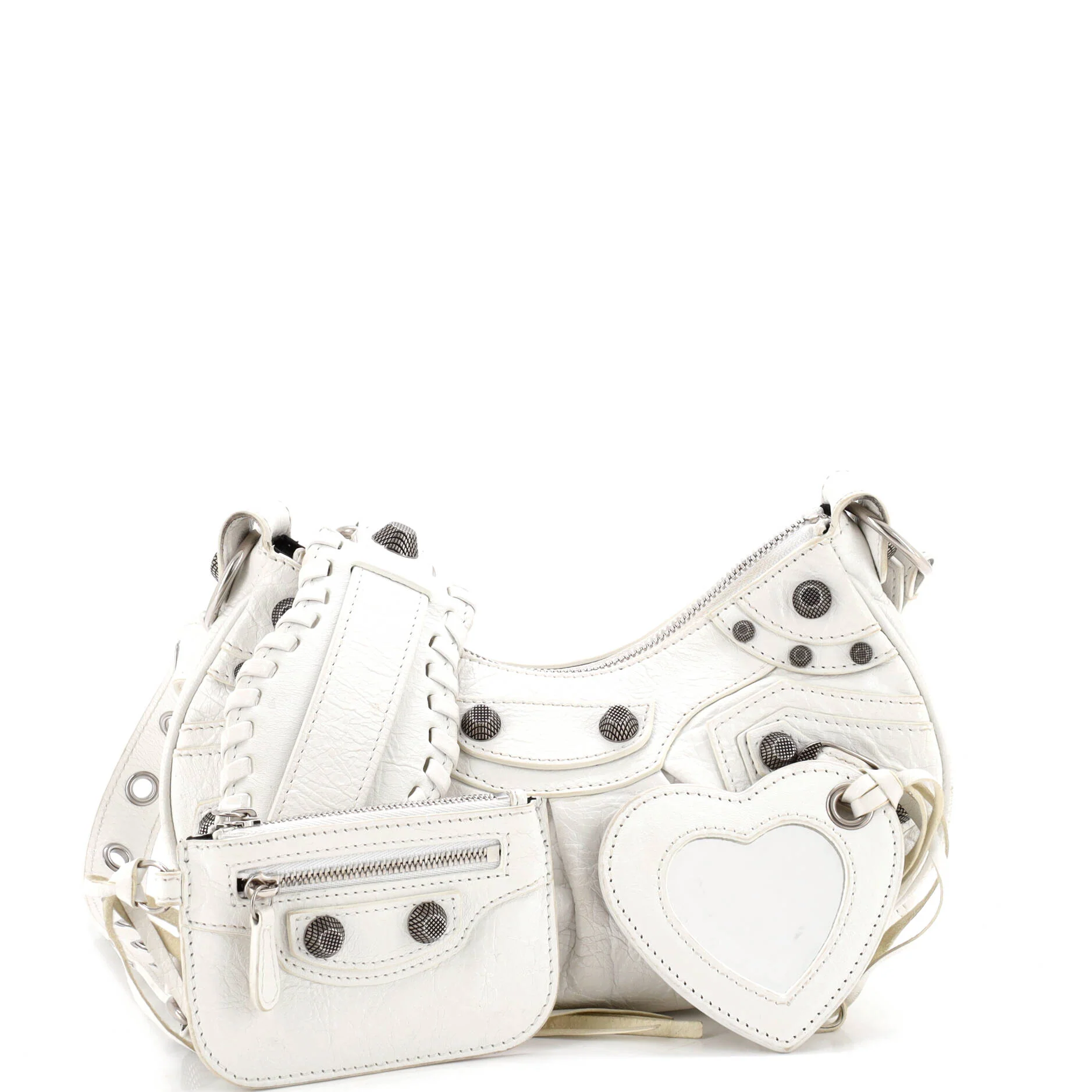 Le Cagole Giant Studs Shoulder Bag Leather XS - Image 2