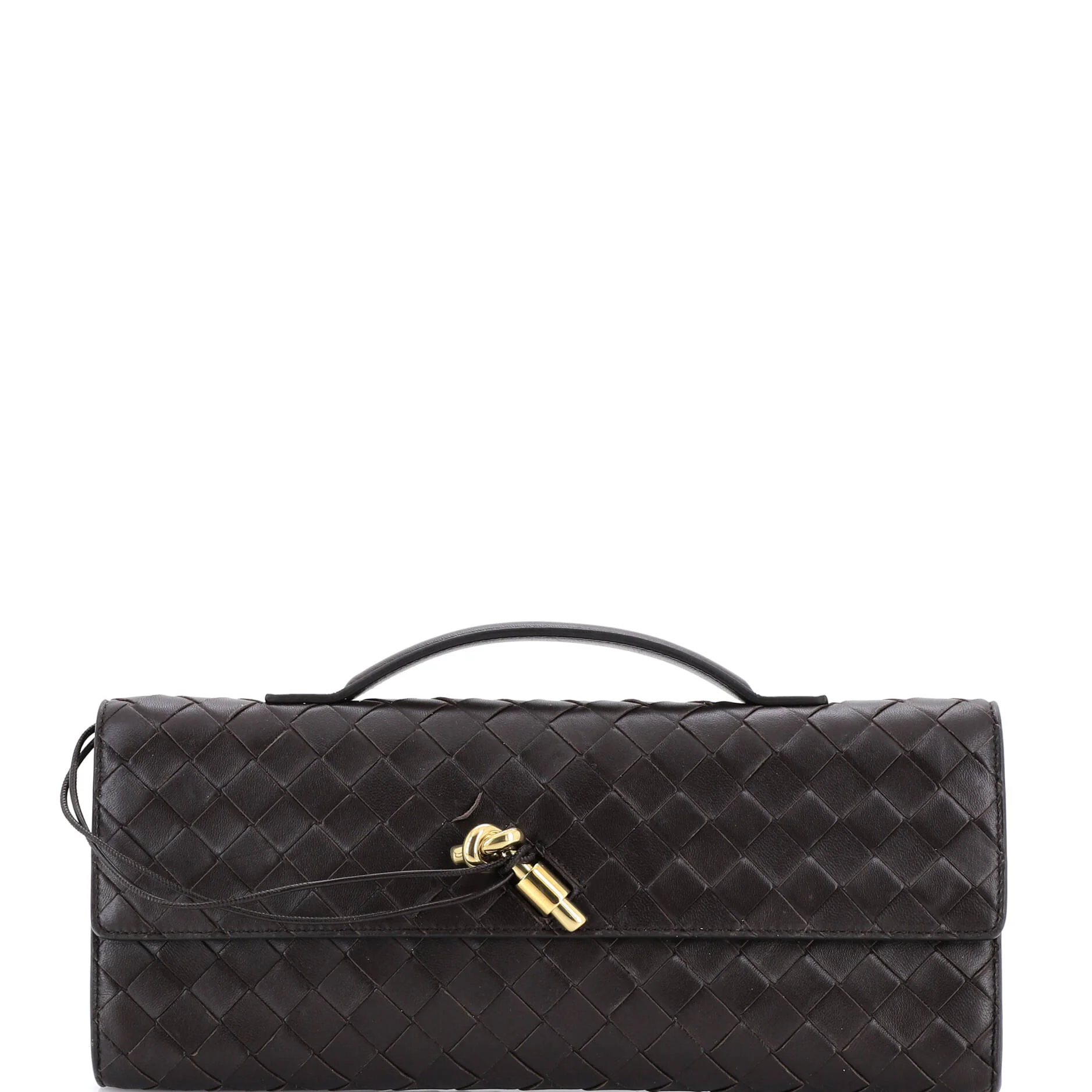 Andiamo Top Handle Clutch Intrecciato Nappa Long