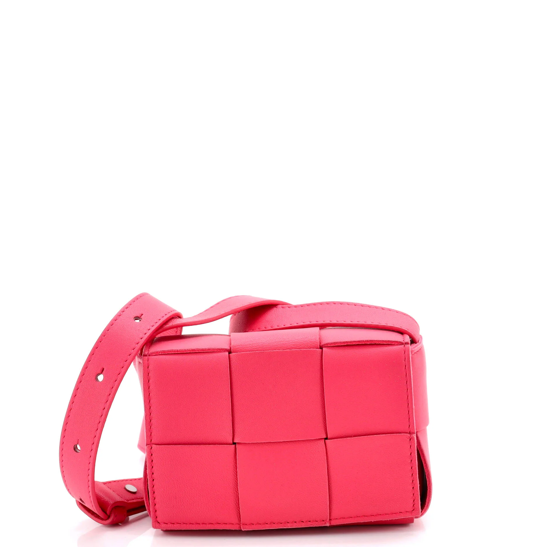 Cassette Crossbody Bag Maxi Intrecciato Leather Candy