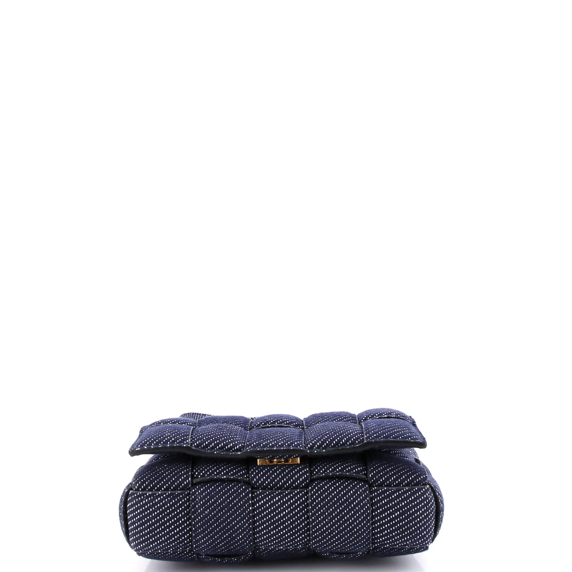 Cassette Crossbody Bag Padded Maxi Intrecciato Denim - Image 4