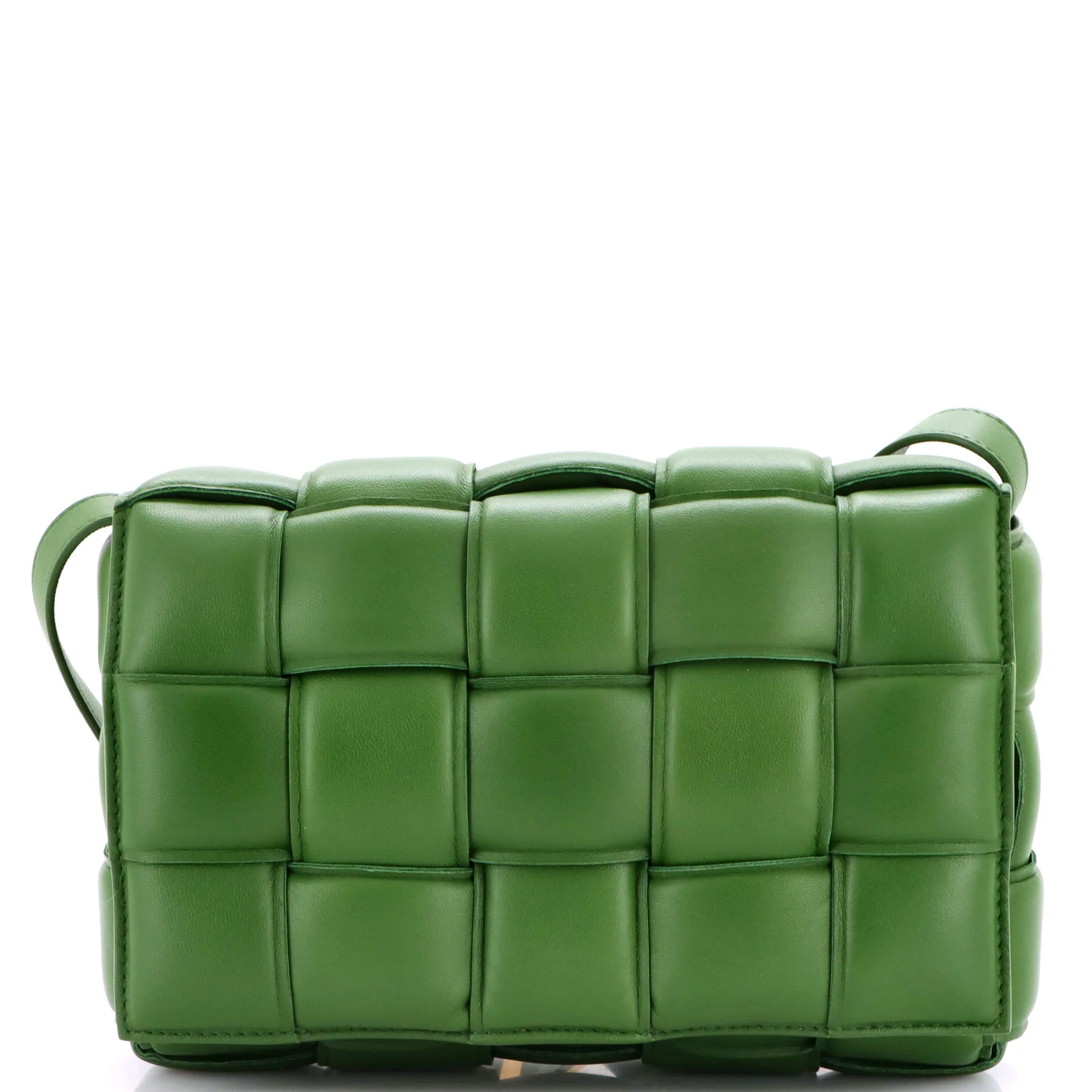 Cassette Crossbody Bag Padded Maxi Intrecciato Leather
