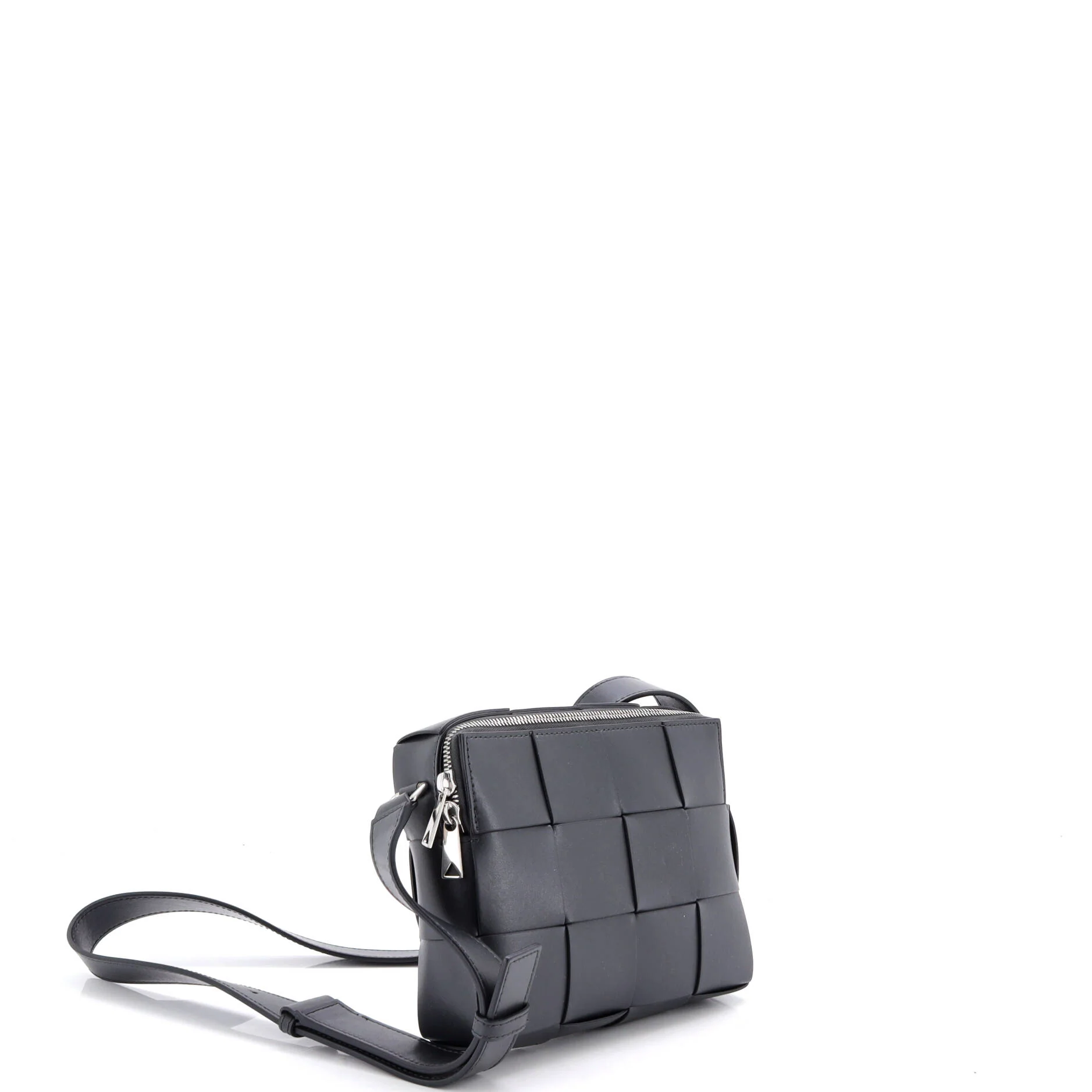 Cassette Zip Camera Crossbody Bag Maxi Intrecciato Leather - Image 2