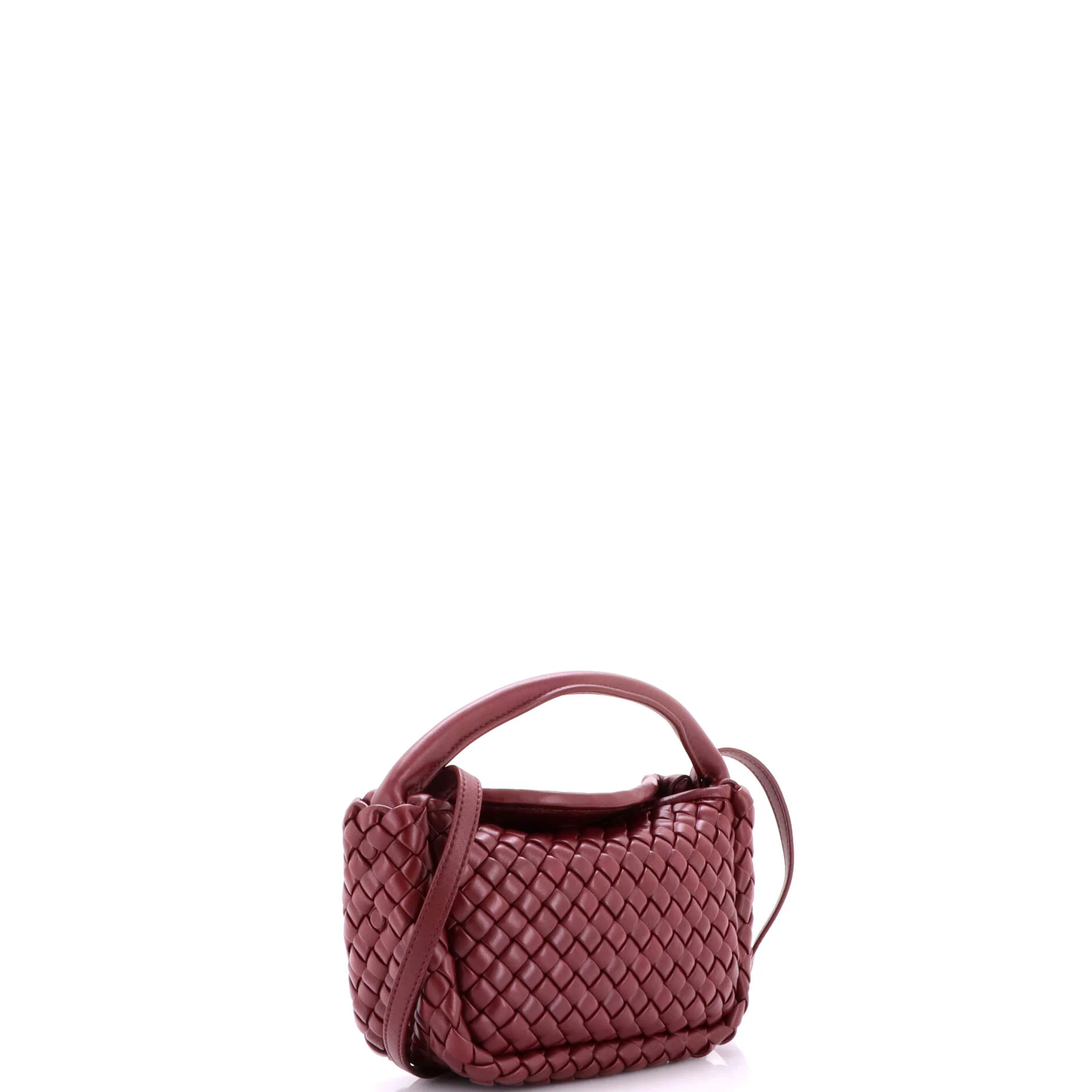 Cobble Top Handle Bag Padded Intrecciato Leather Small - Image 2
