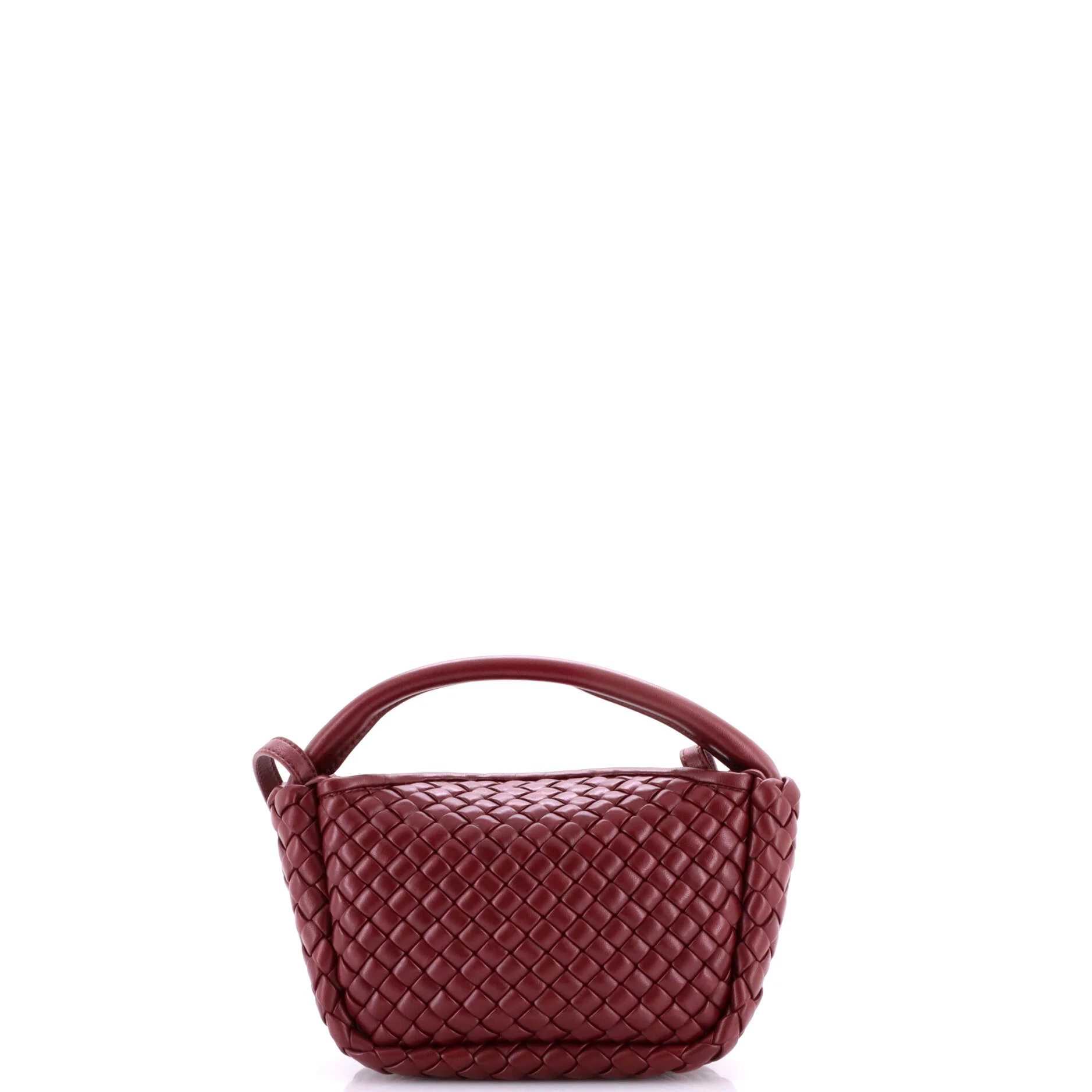 Cobble Top Handle Bag Padded Intrecciato Leather Small - Image 3