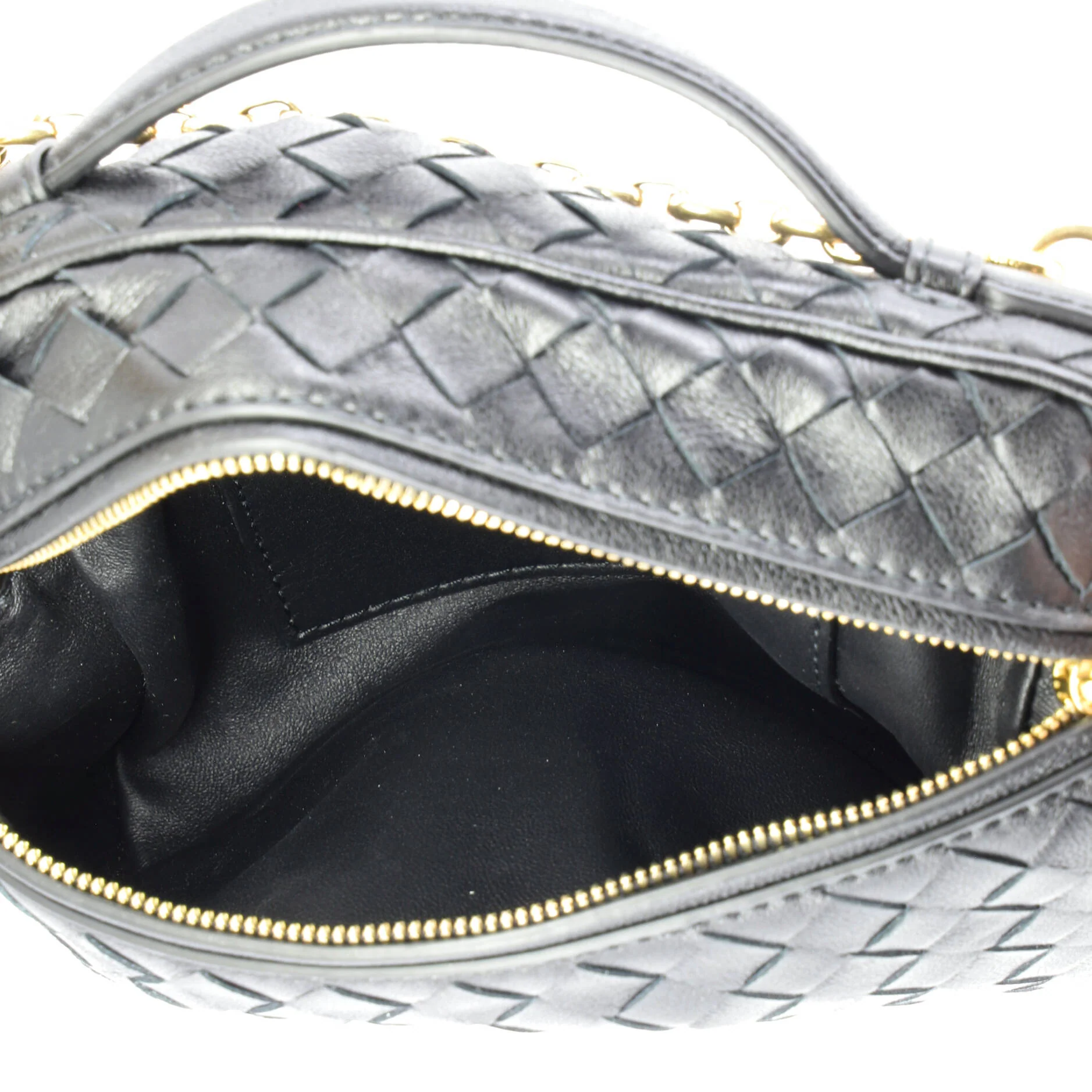 Soft Chain Vanity Case Intrecciato Leather Small - Image 5