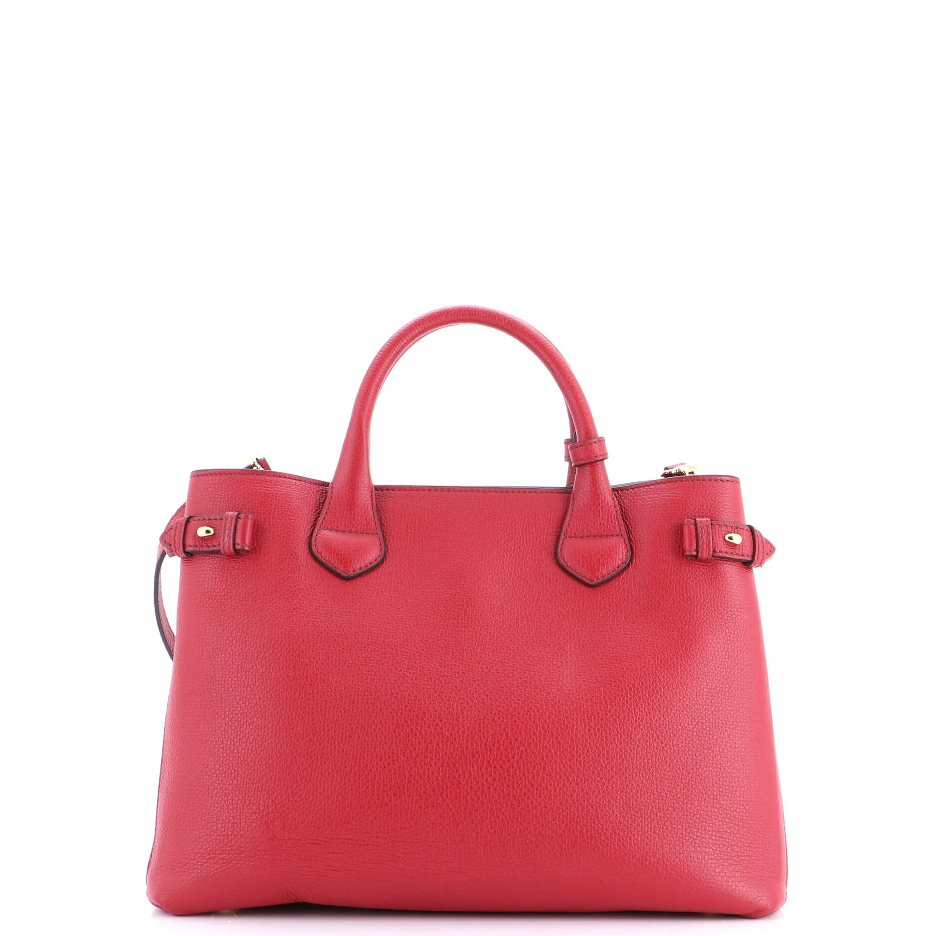 Banner Tote Leather and House Check Canvas Medium - Image 3