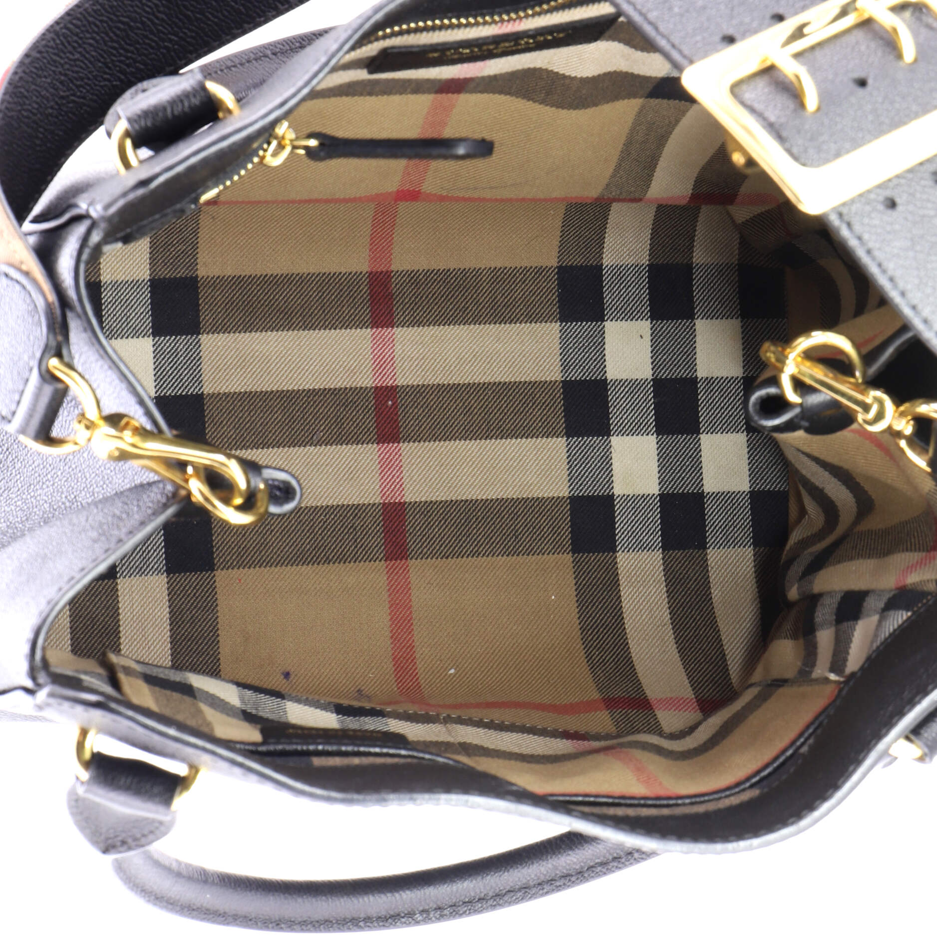 Buckle Tote Leather Medium - Image 5