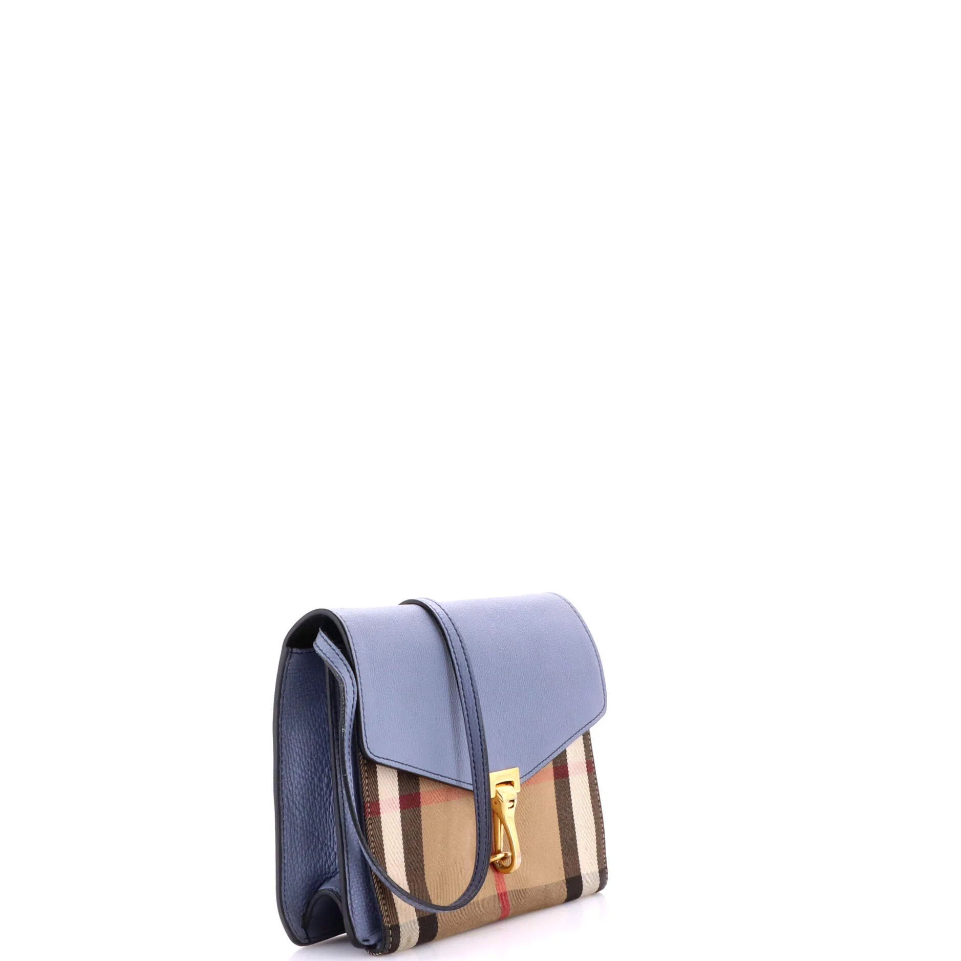 Macken Crossbody Bag Leather and House Check Canvas Small - Image 2