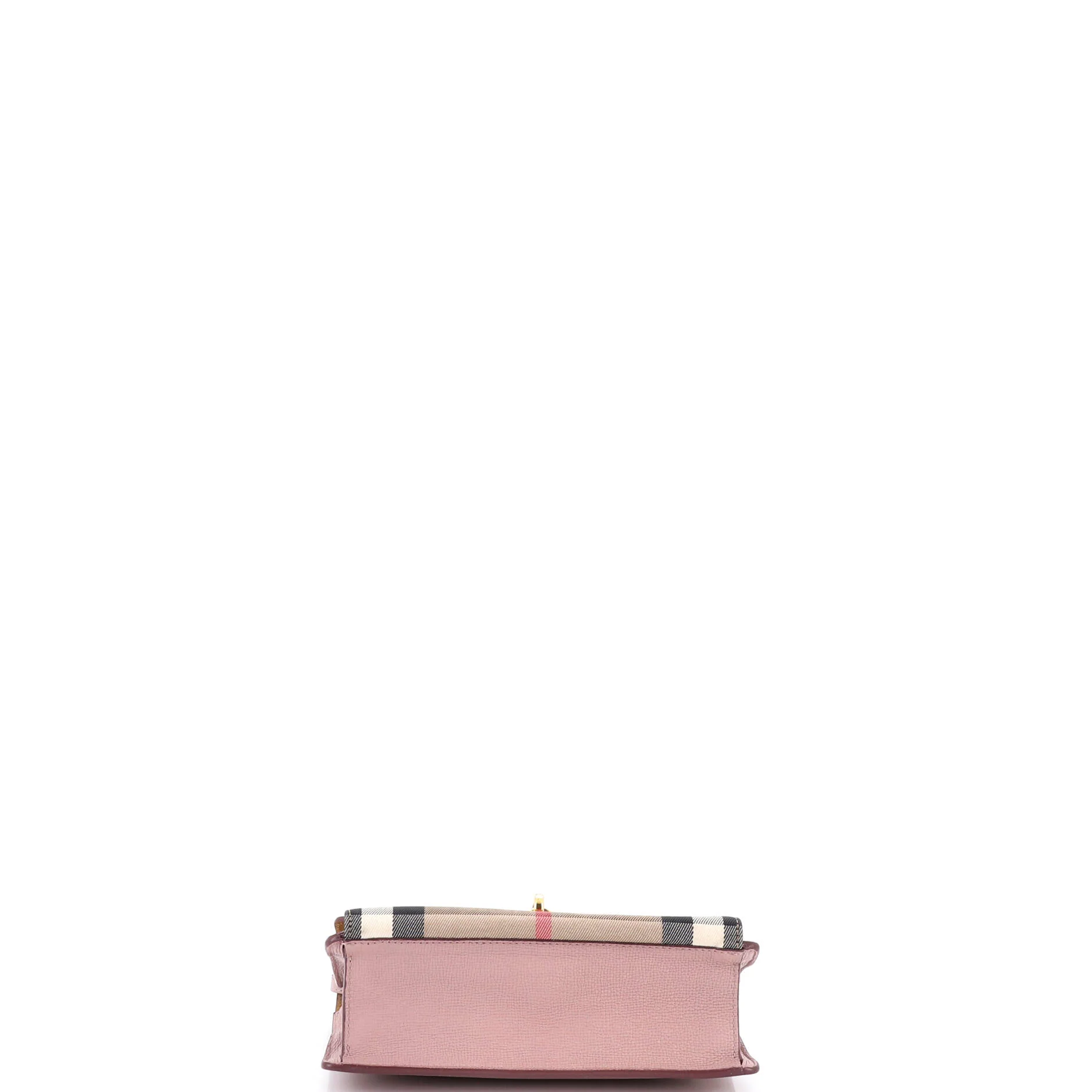 Macken Crossbody Bag Leather and House Check Canvas Small - Image 4