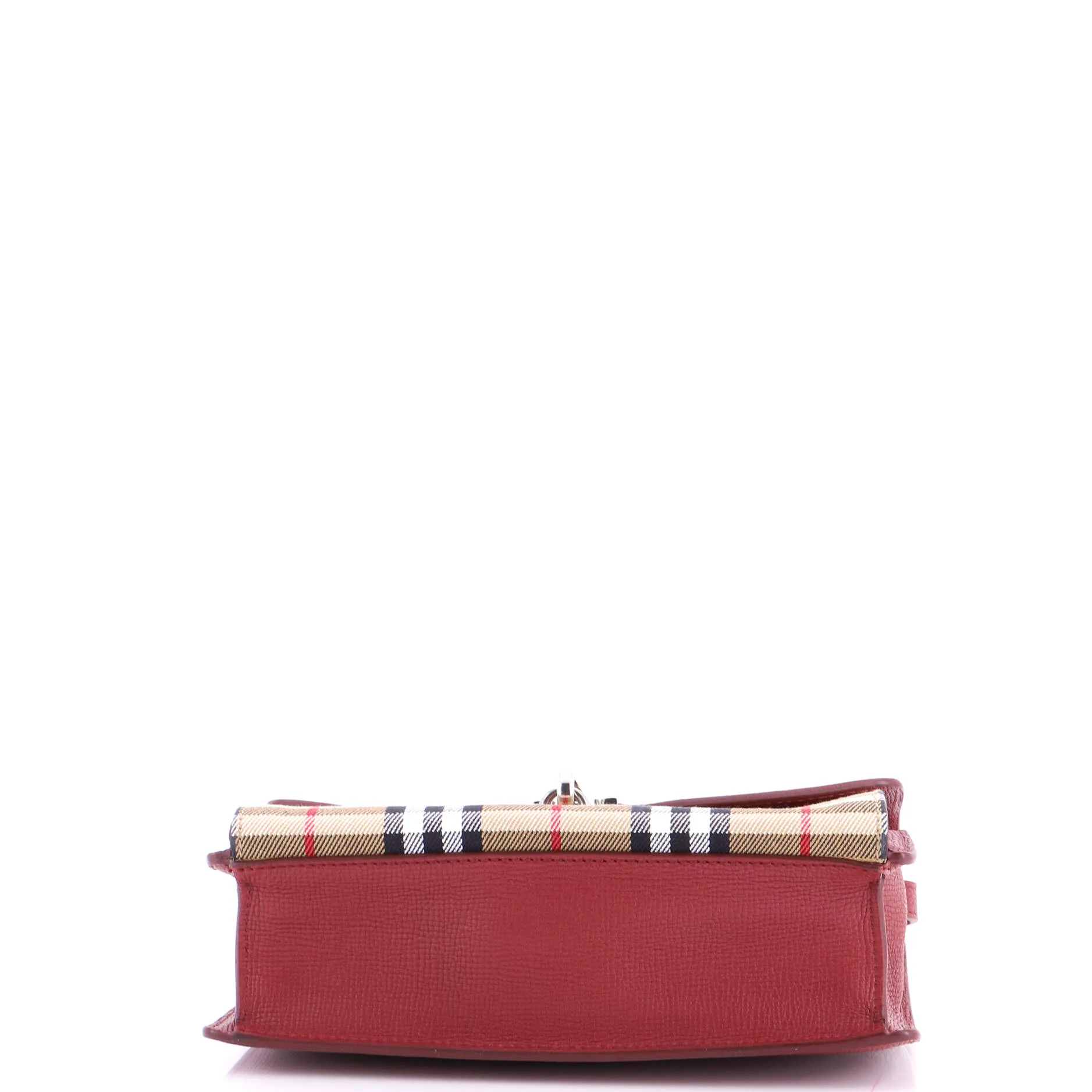 Macken Crossbody Bag Leather and Vintage Check Canvas Small - Image 4