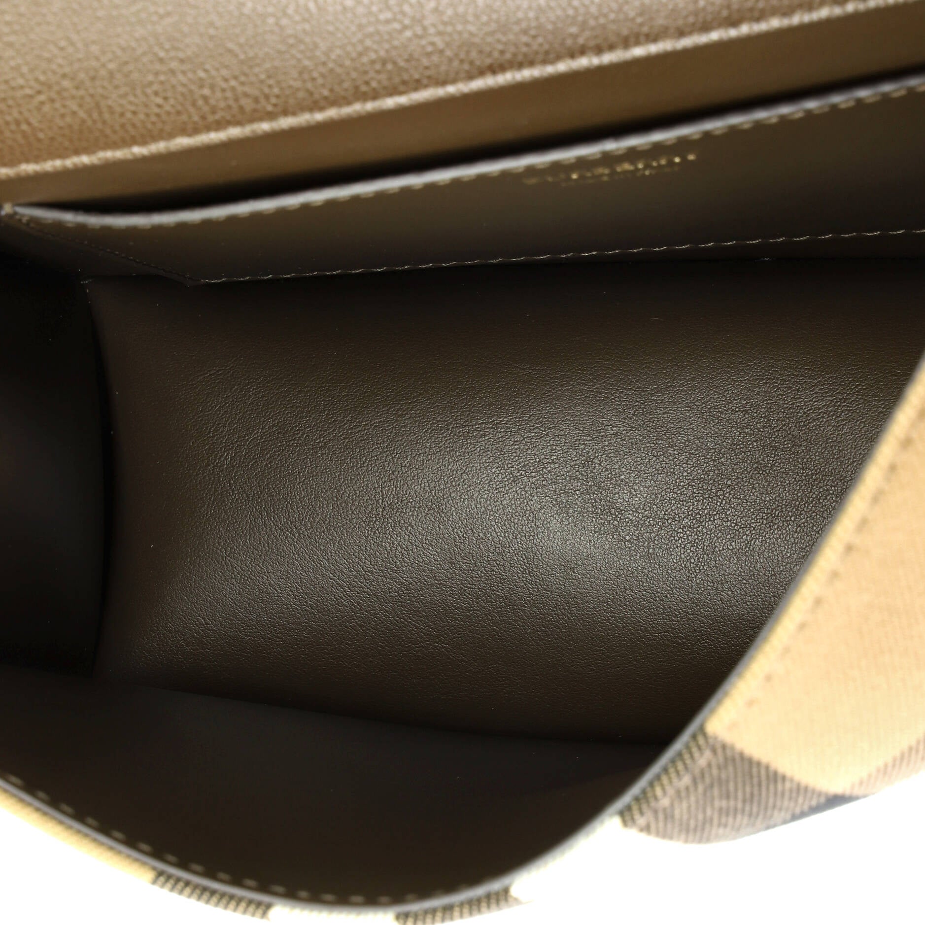 Mackford Shoulder Bag Leather and House Check Canvas Small - Image 5